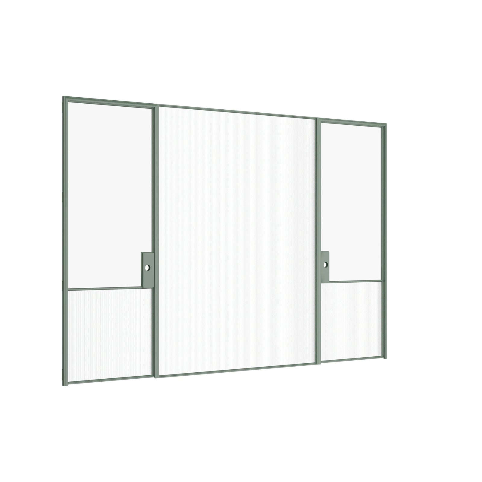 Pinkys Air Grand interior steel door, dual single, flat, with a fixed middle panel, closed