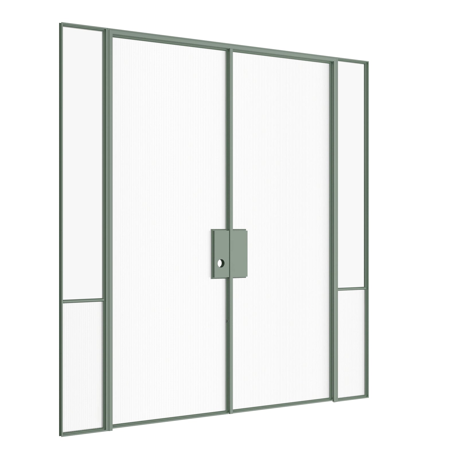 Pinkys Air Grand interior steel door, double, flat, with side windows, closed