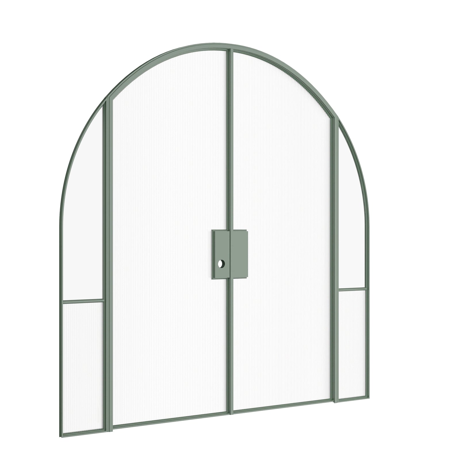 Pinkys Air Grand interior steel door, double, arch, with side windows, closed