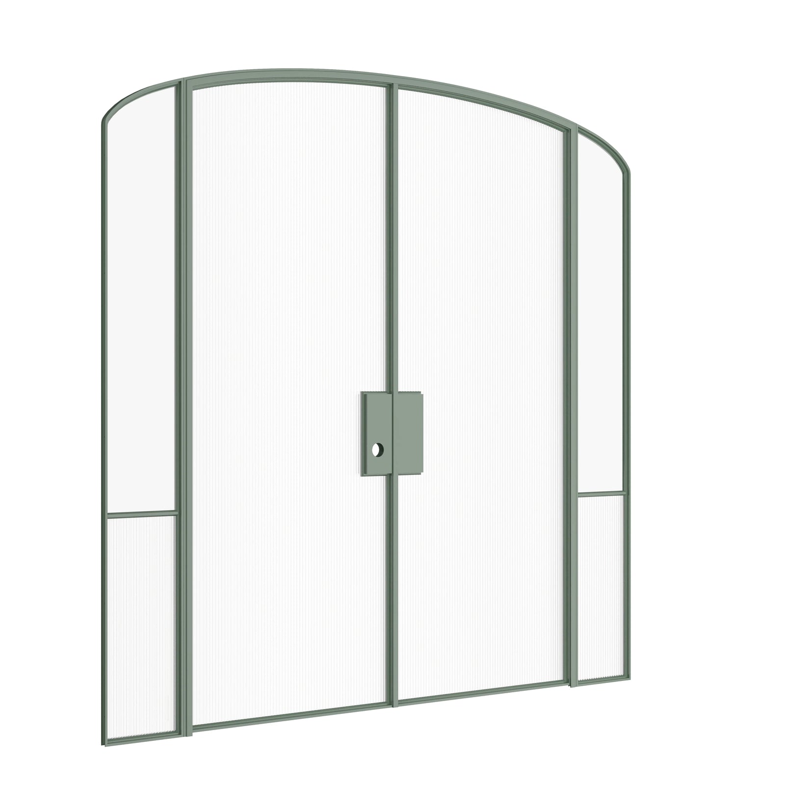 Pinkys Air Grand interior steel door, double, mini arch, with side windows, closed