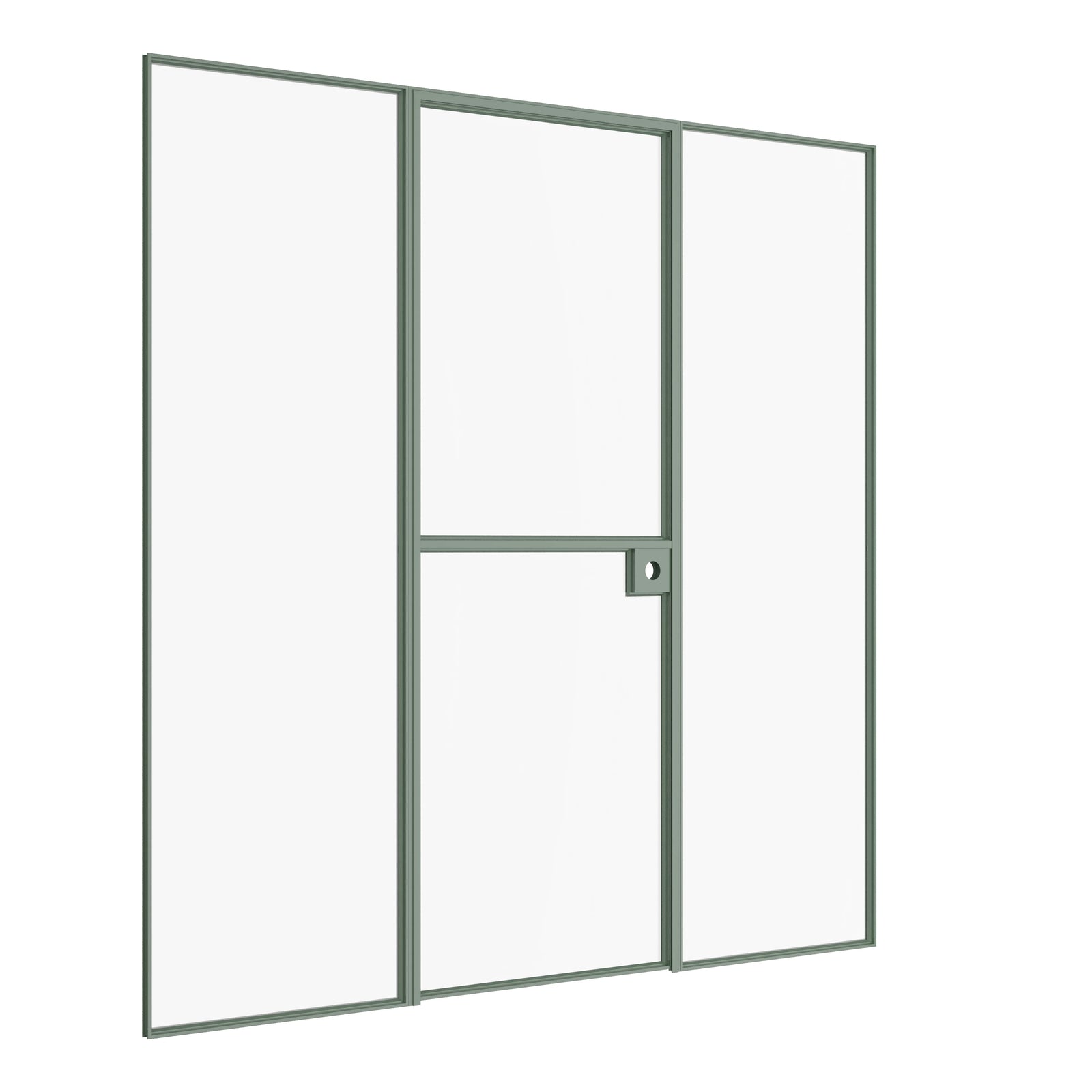 Pinkys Air Lite interior steel door, single, flat, Dutch, with side windows, closed