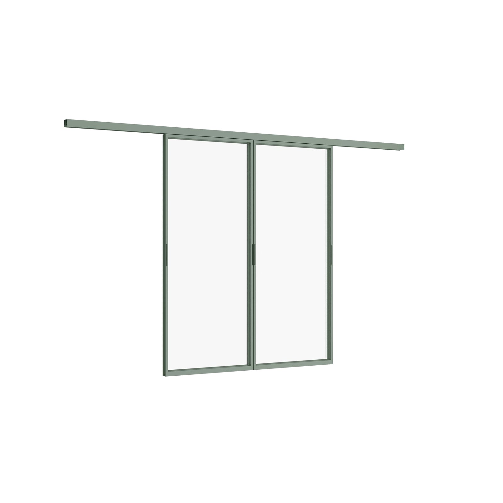 Pinkys Air Lite interior steel door, double, sliding, top-track, closed
