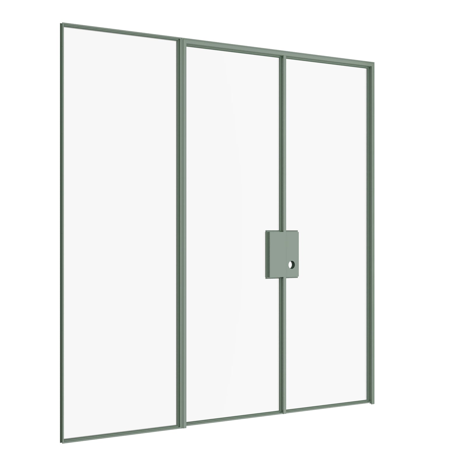 Pinkys Air Lite interior steel door, double, flat, with a right side window, closed
