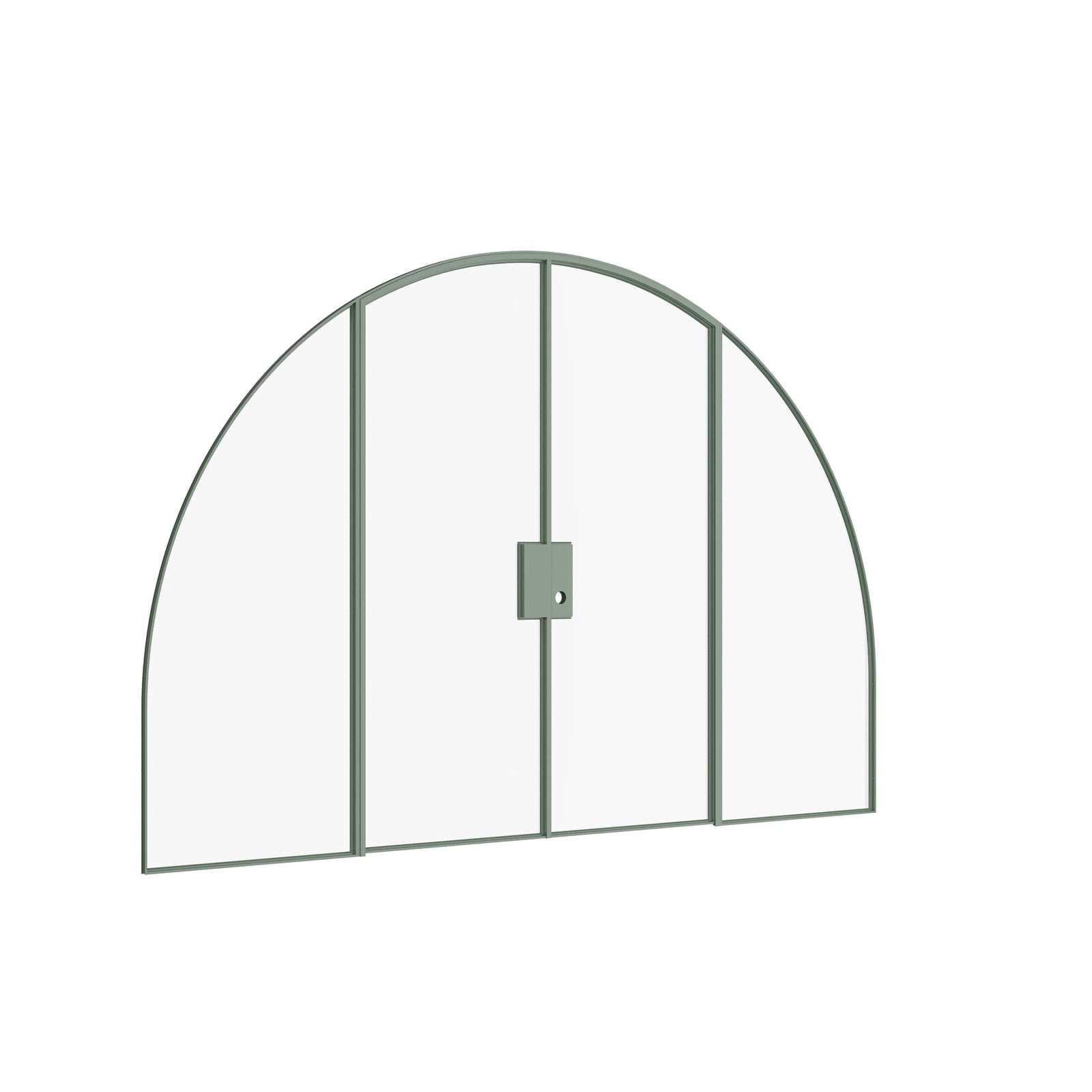Pinkys Air Lite interior steel door, double, full arch, with side windows, closed