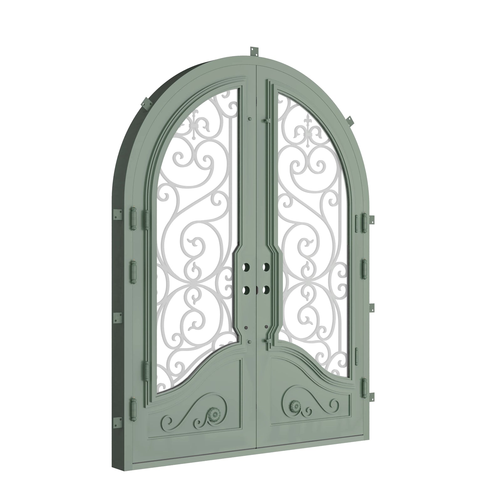 Pinkys Beverly steel door, double, full arch, closed