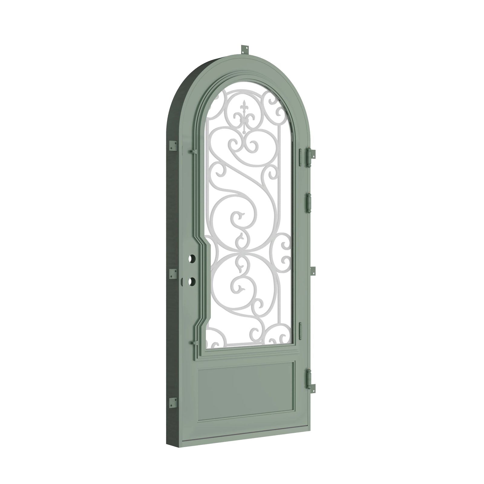 Pinkys Beverly steel door, single, full arch, closed