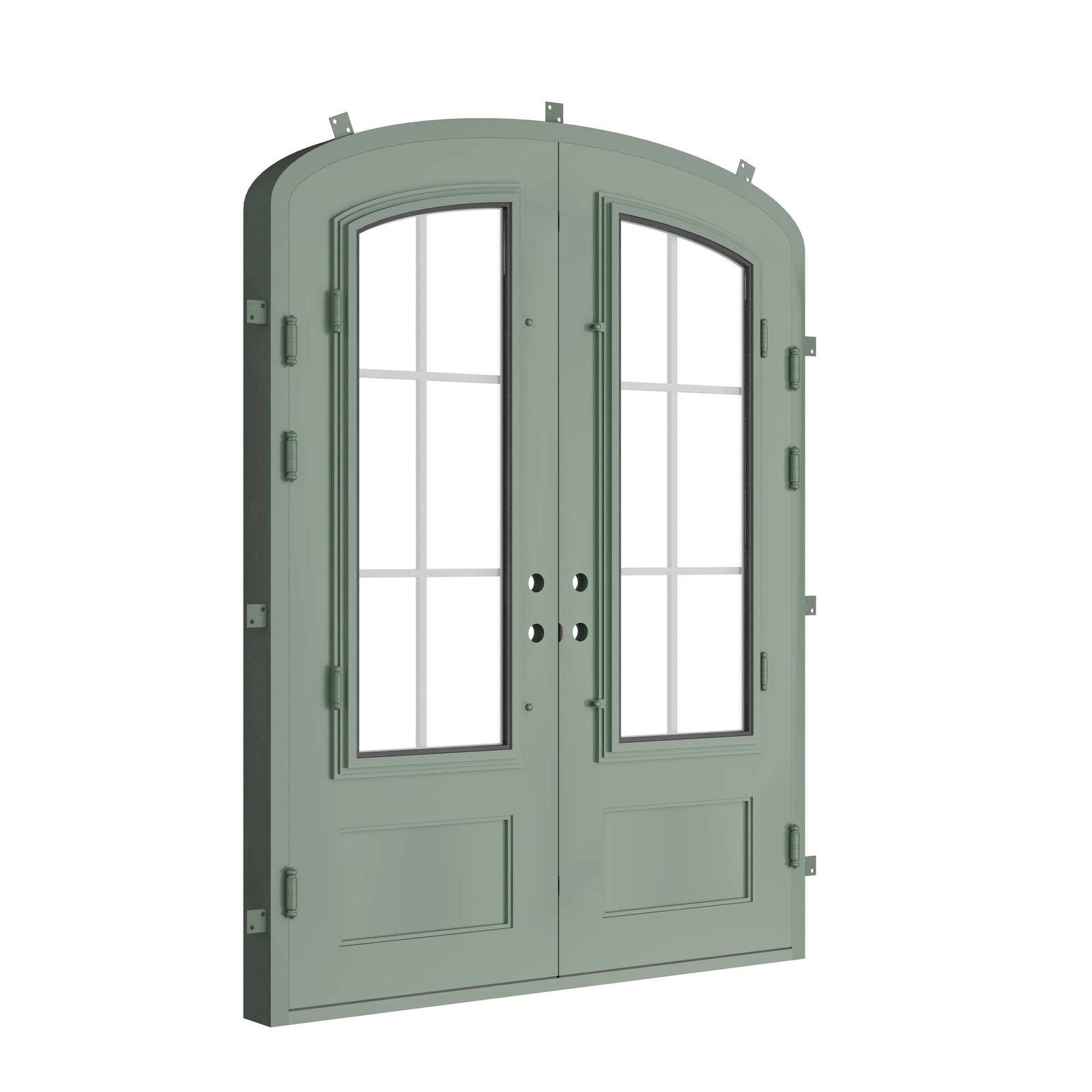 Pinkys Bristol steel door, double, mini arch, closed