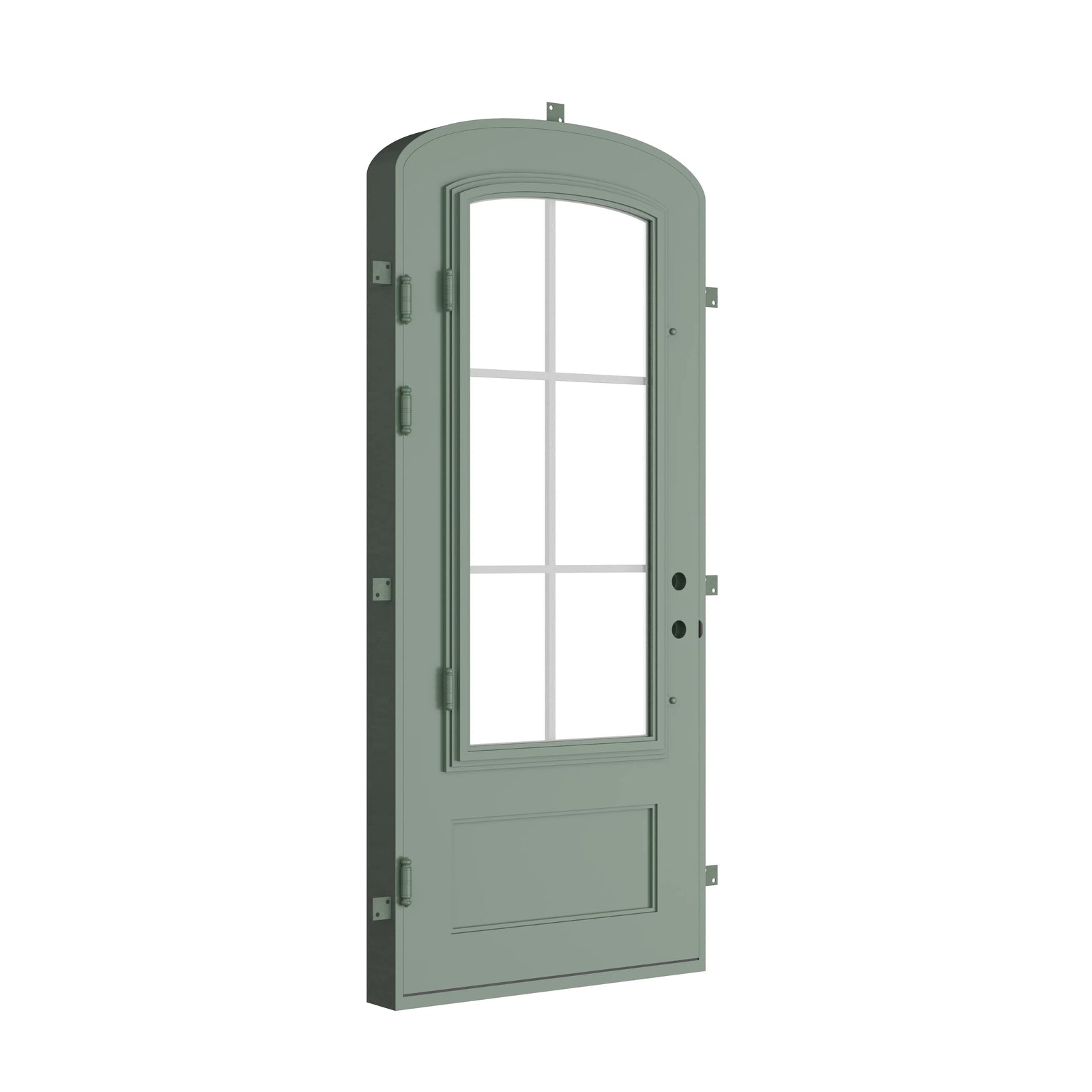 Pinkys Bristol steel door, single, arch, closed