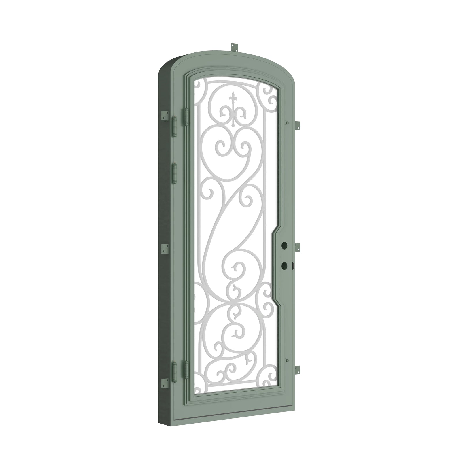 Pinkys Hills steel door, single, mini arch, closed