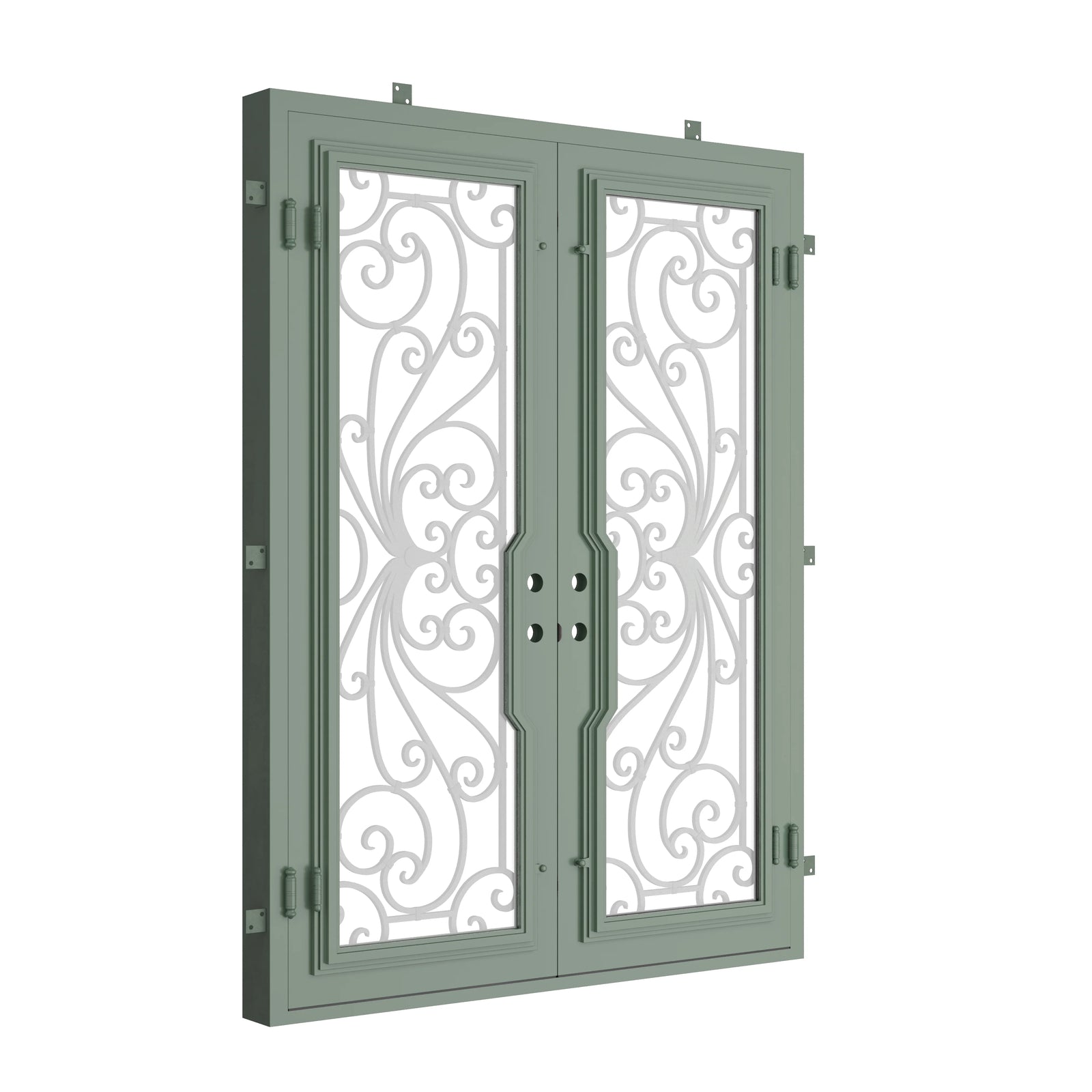 Pinkys Miracle steel door, double, flat, closed