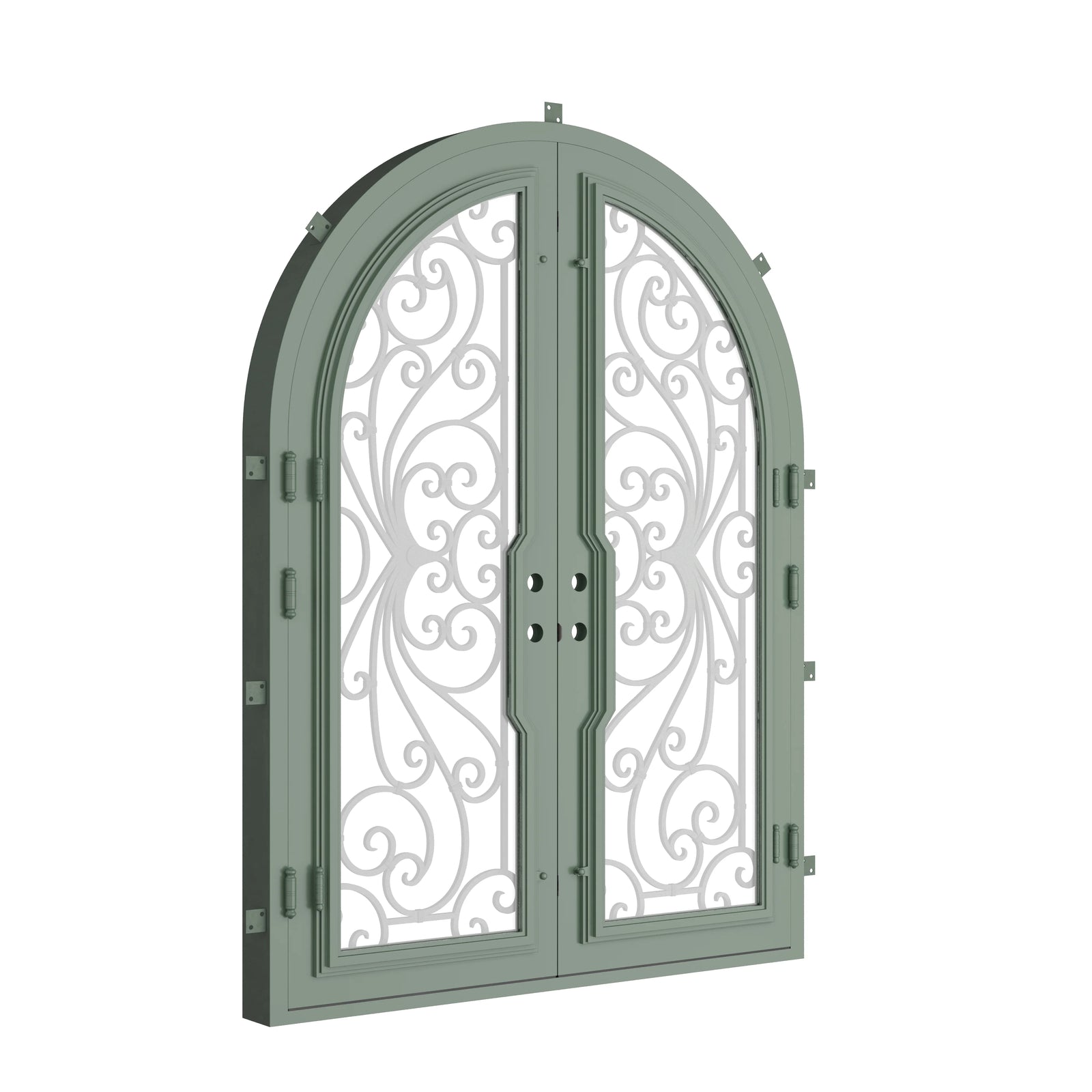 Pinkys Miracle steel door, double, full arch, closed