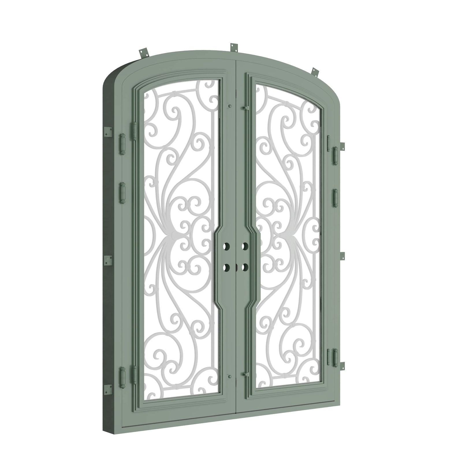 Pinkys Miracle steel door, double, arch, closed