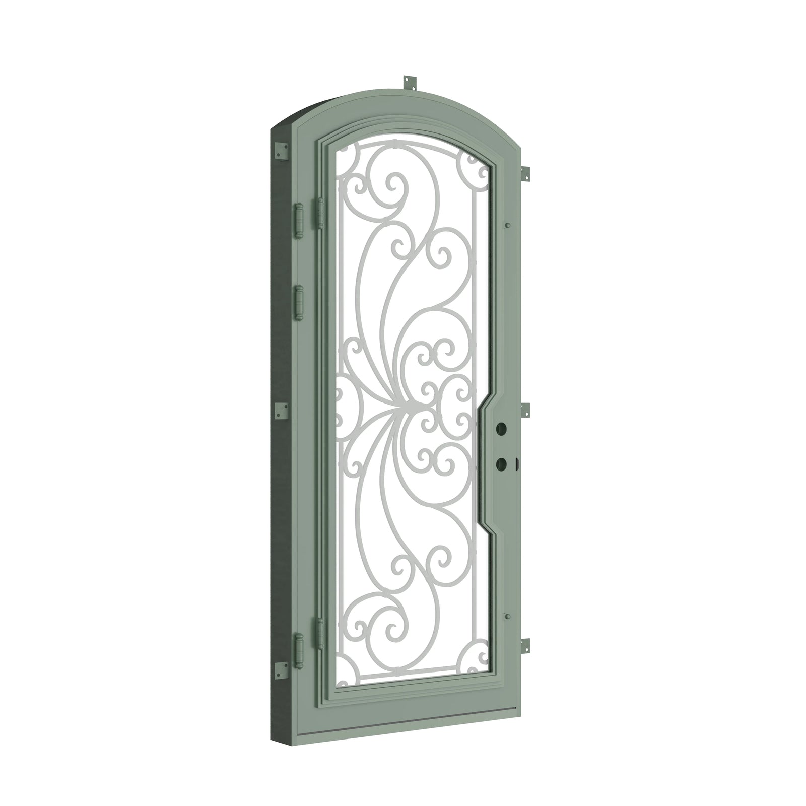Pinkys Miracle steel door, single, arch, closed