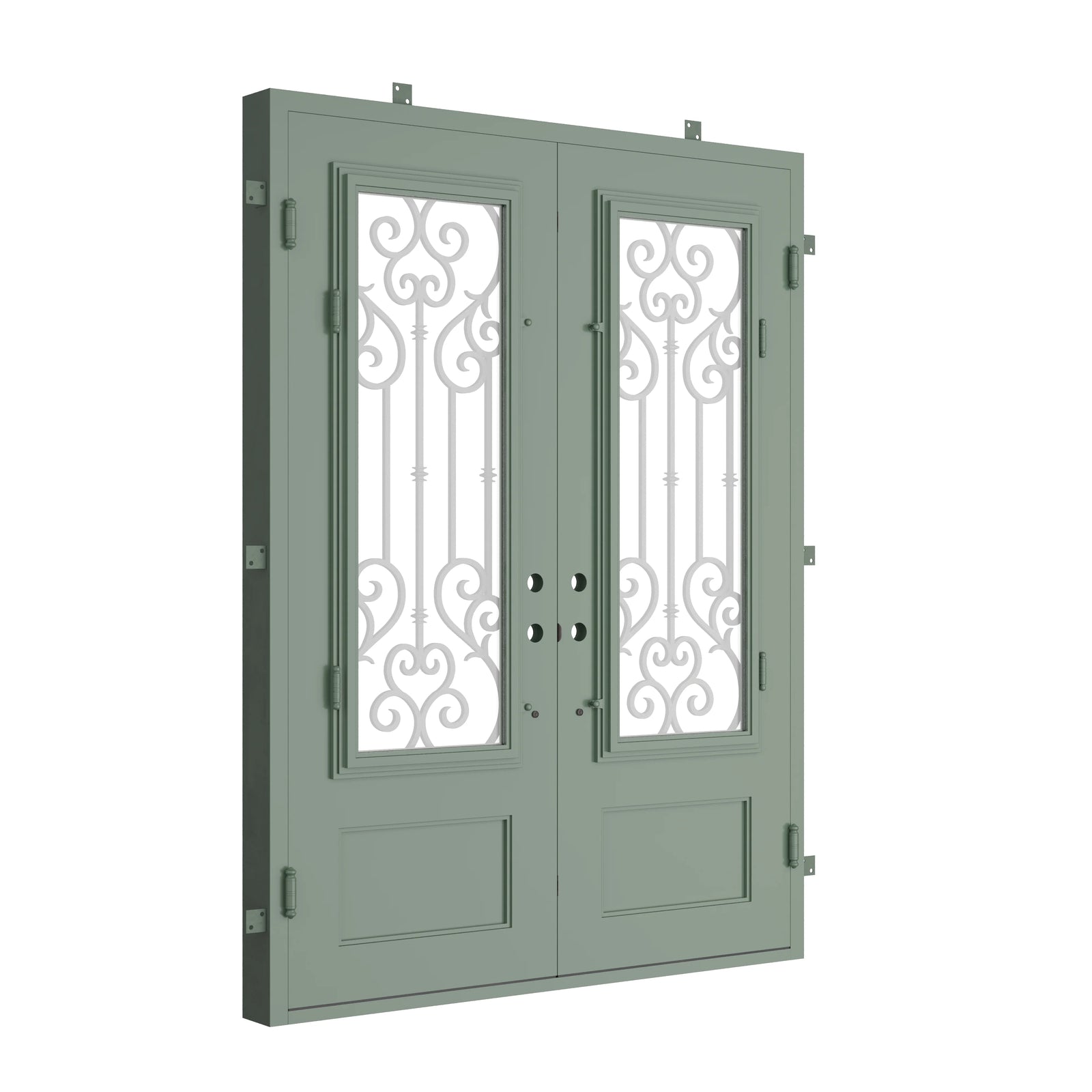 Pinkys New York steel door, double, flat, closed