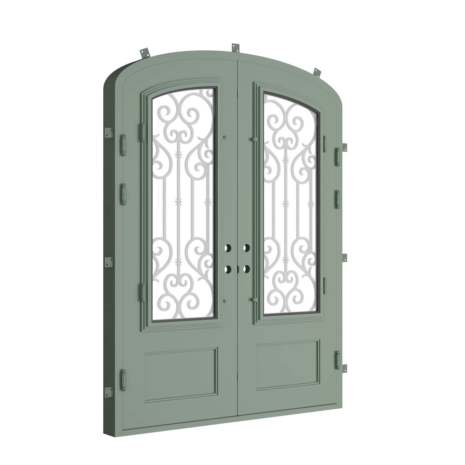 Pinkys New York steel door, double, mini arch, closed