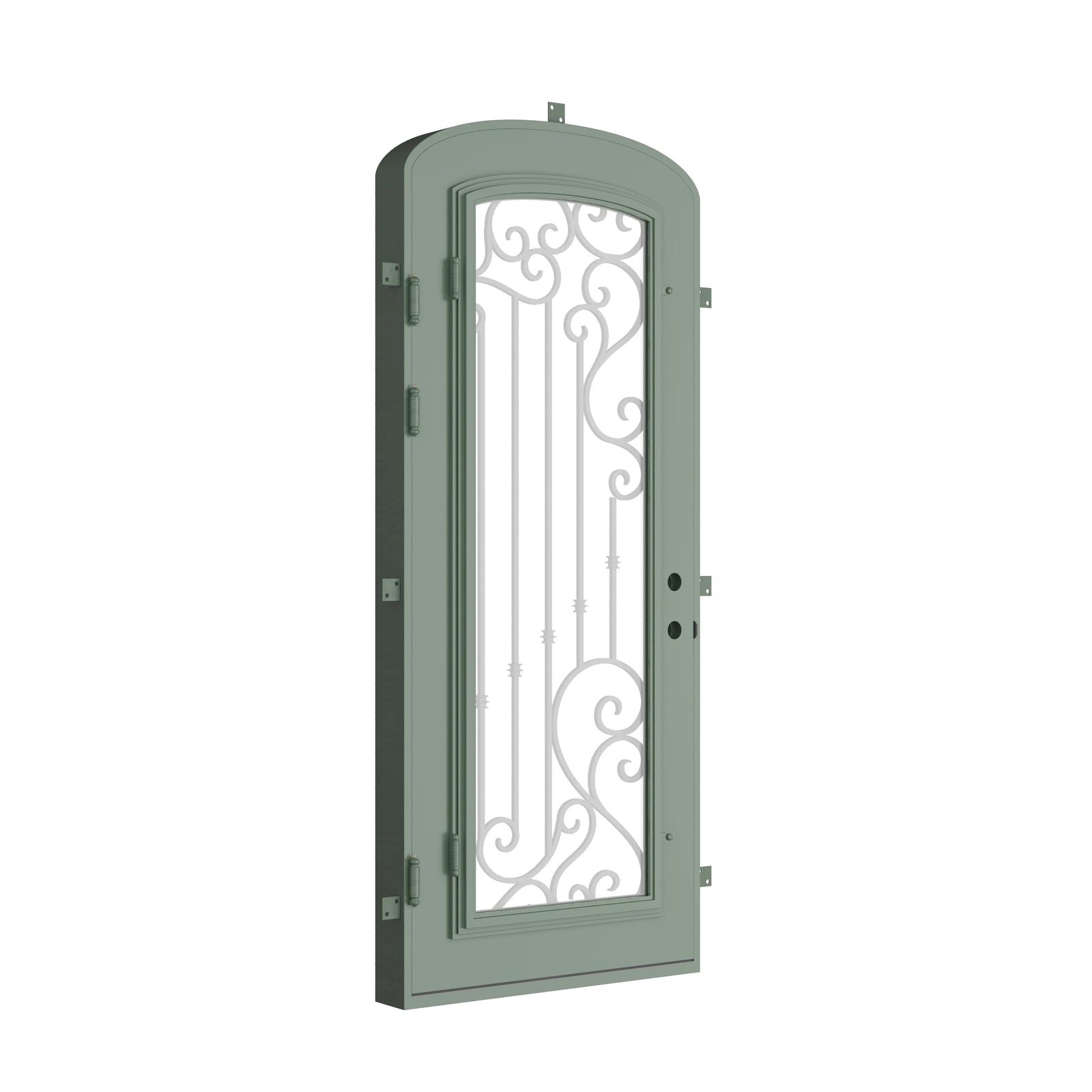 Pinkys Paris steel door, single, mini arch, closed