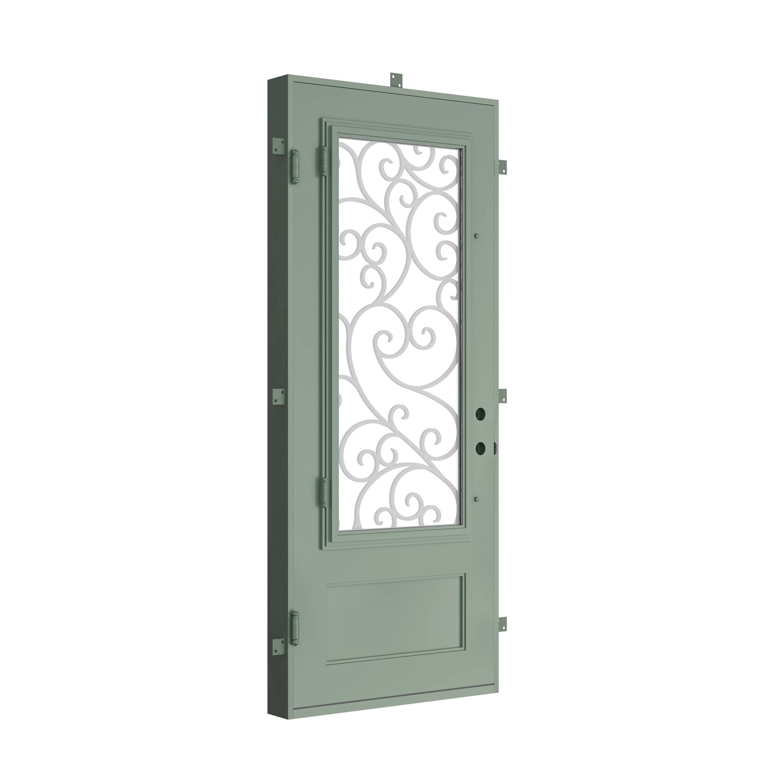 Pinkys Story steel door, single, flat, closed