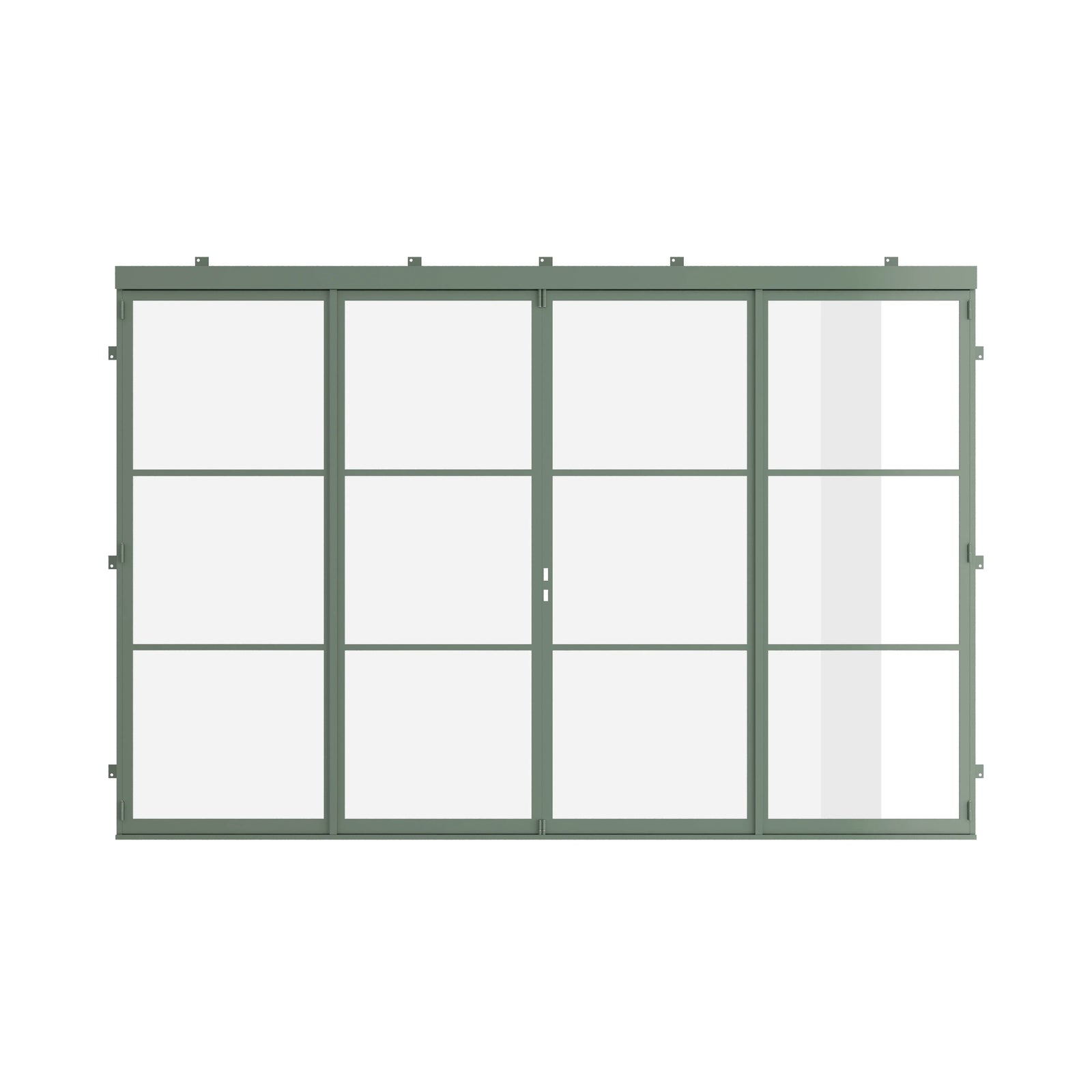 Pinkys Air 4 steel door, bifold, center-split, closed