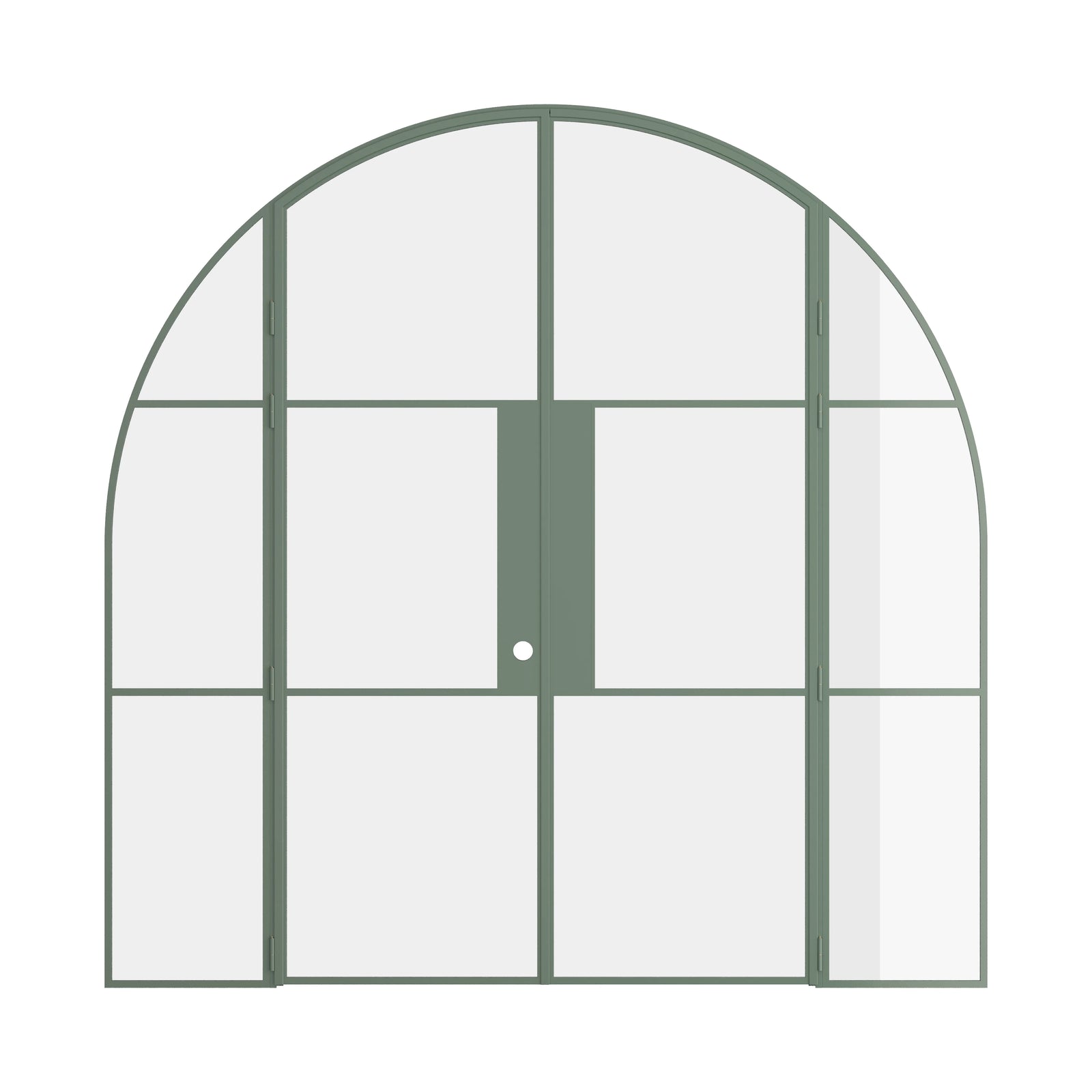 Pinkys Air 4 interior steel door, double, full arch, with side windows, closed