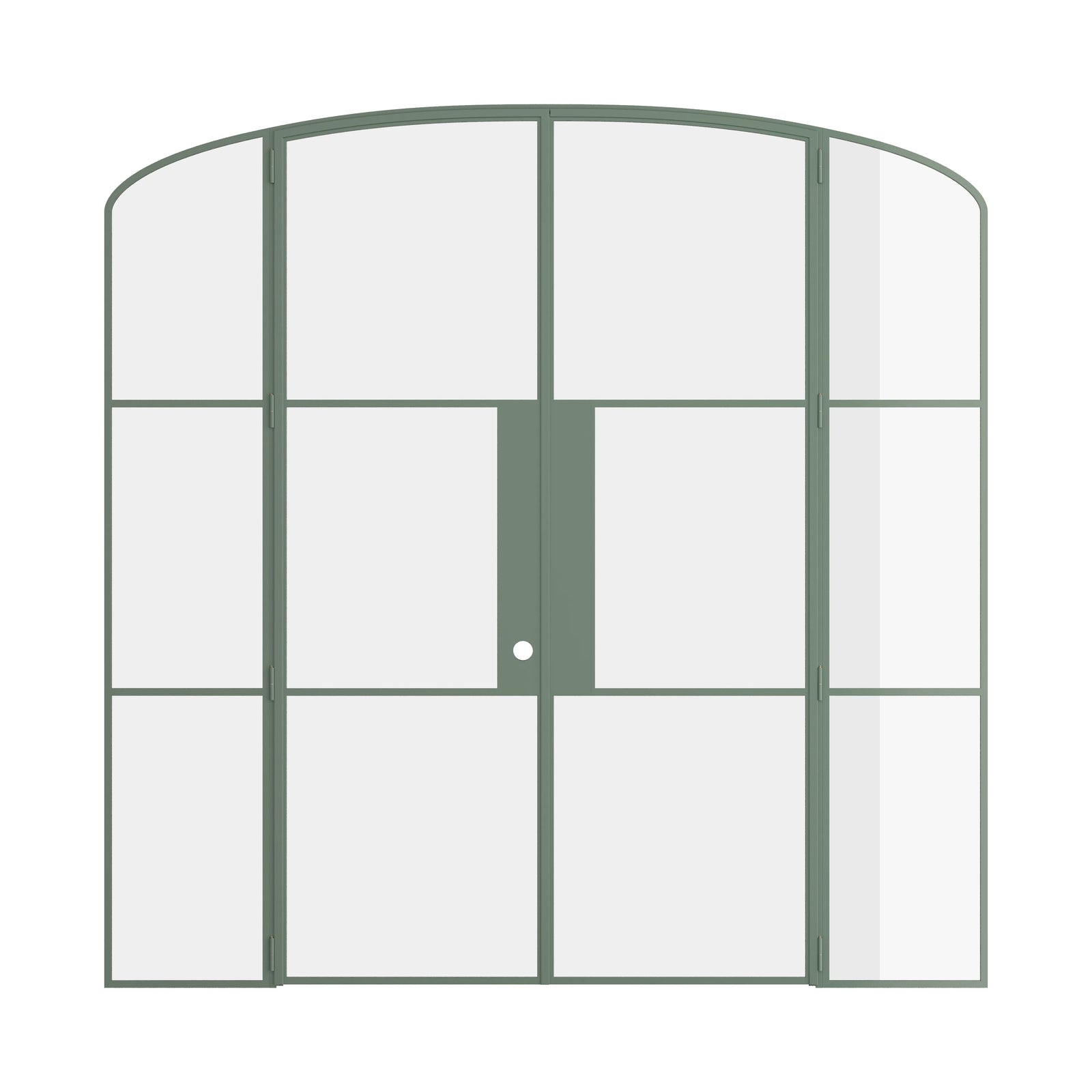 Pinkys Air 4 interior steel door, double, mini arch, with side windows, closed
