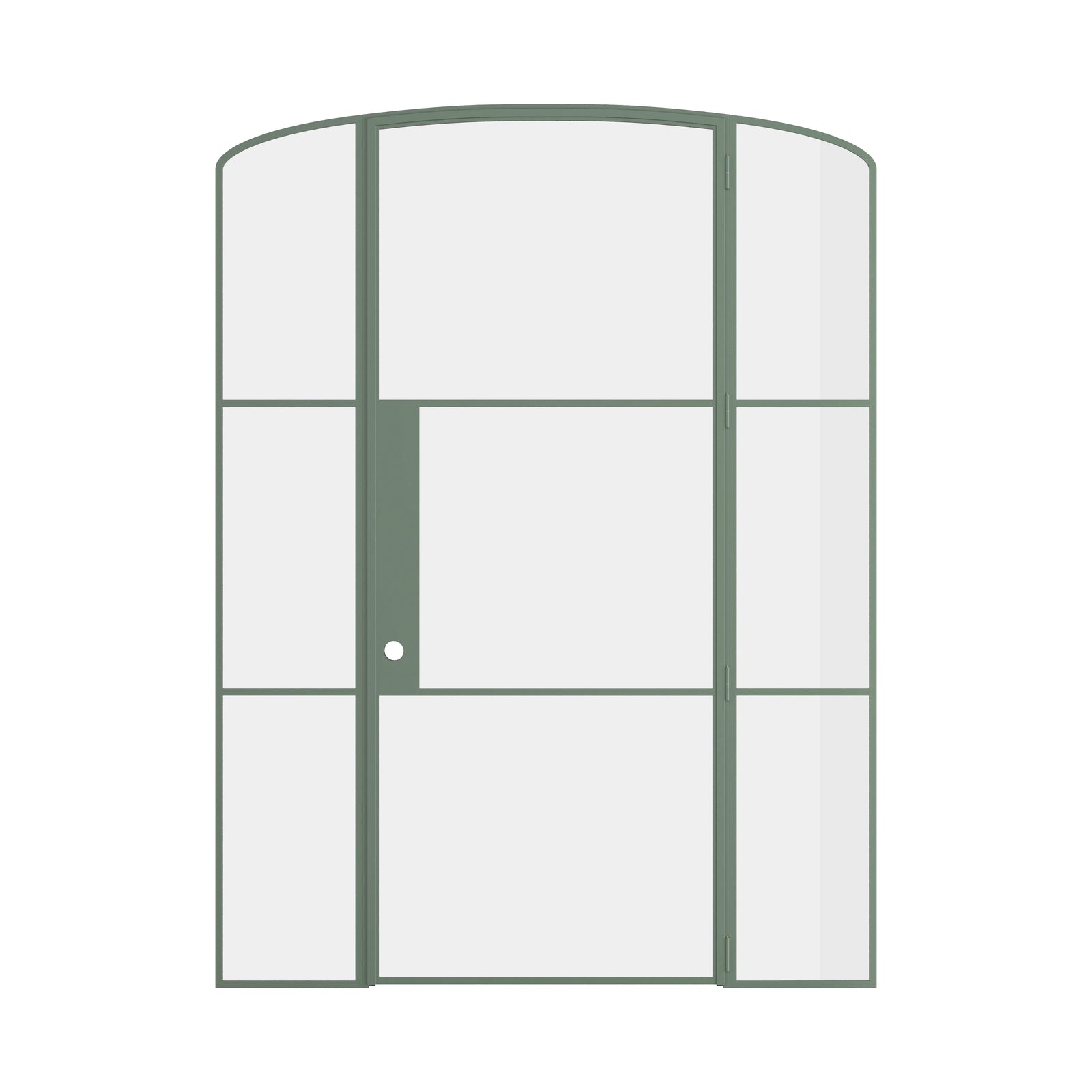 Pinkys Air 4 interior steel door, single, mini arch, with side windows, closed