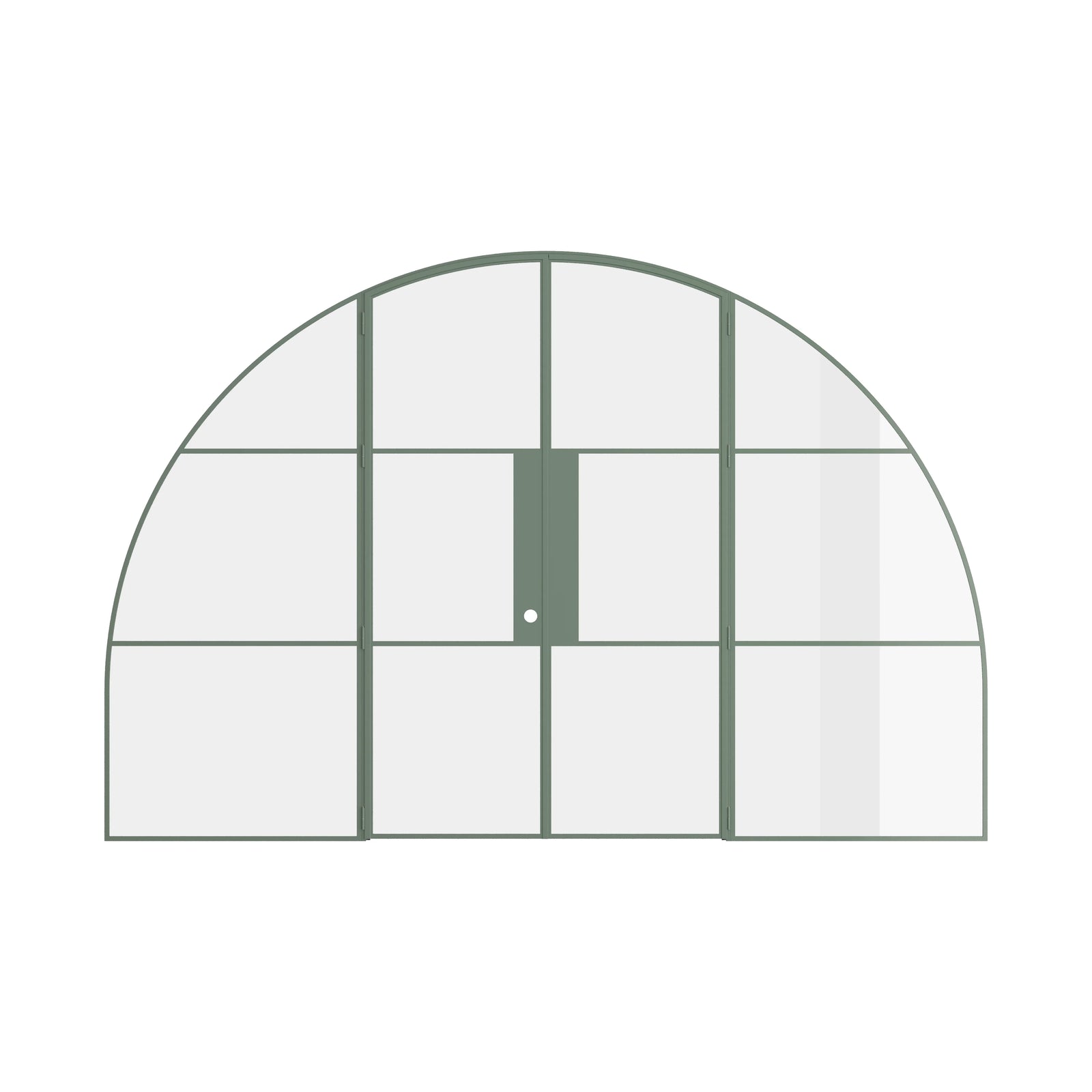 Pinkys Air 4 interior steel door, double, full arch, with side windows, closed