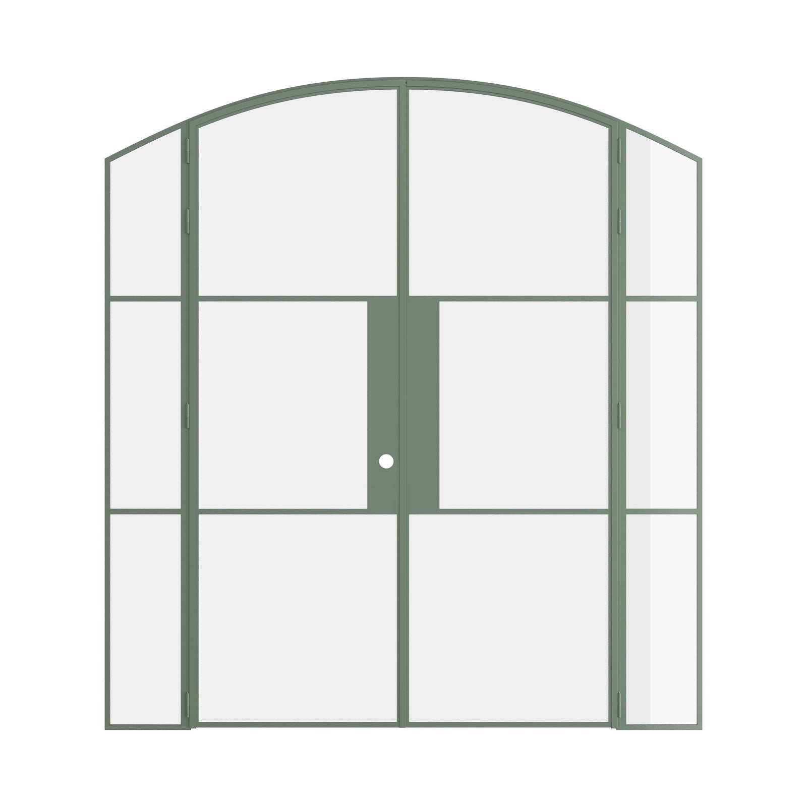 Pinkys Air 4 interior steel door, double, arch, with side windows, closed