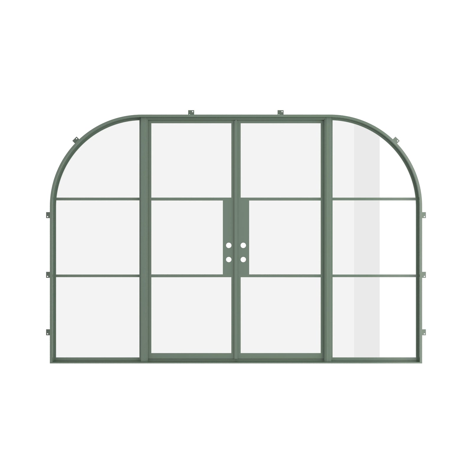 Pinkys Air 4 steel door, double, flat, with side windows, closed