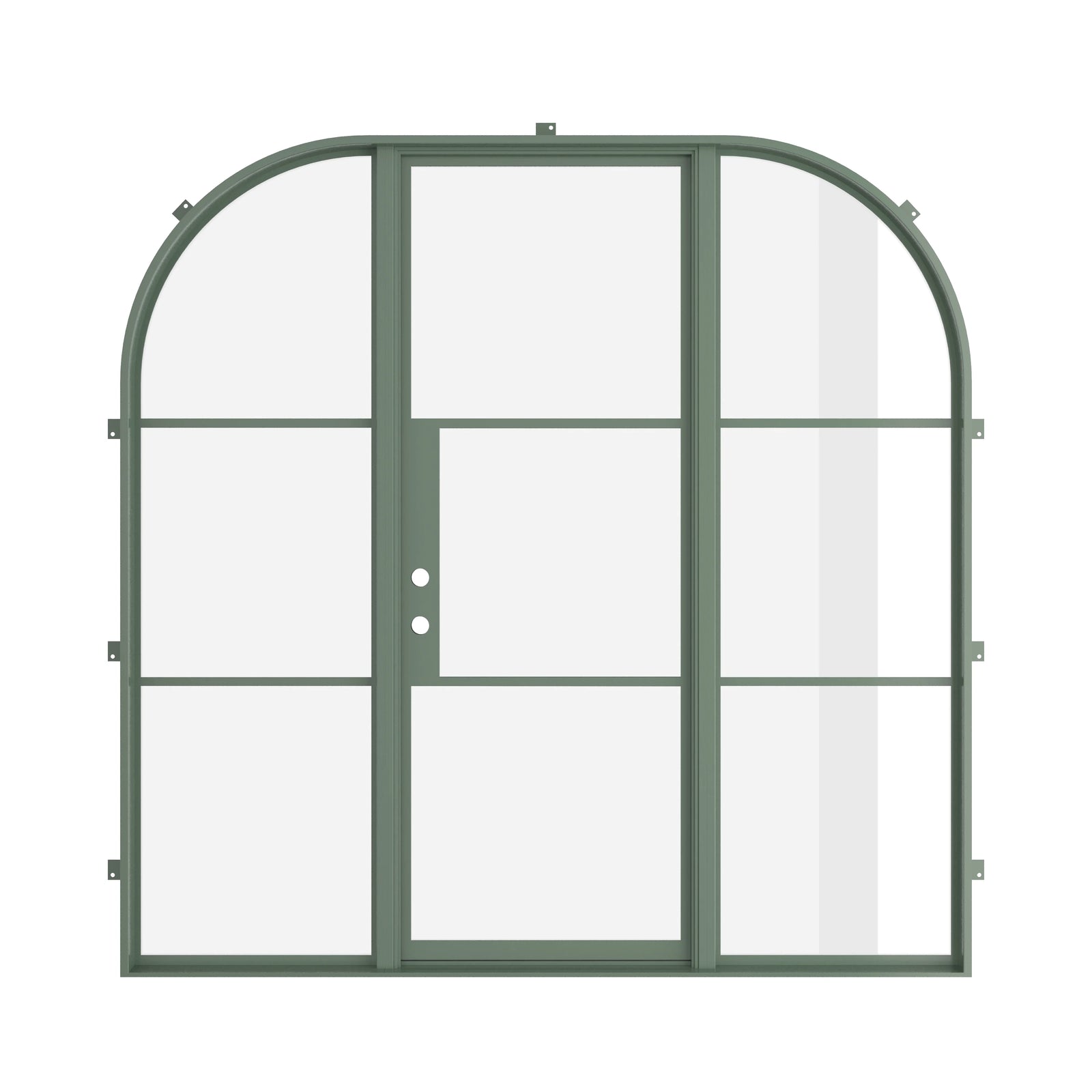 Pinkys Air 4 steel door, single, flat, with side windows, closed