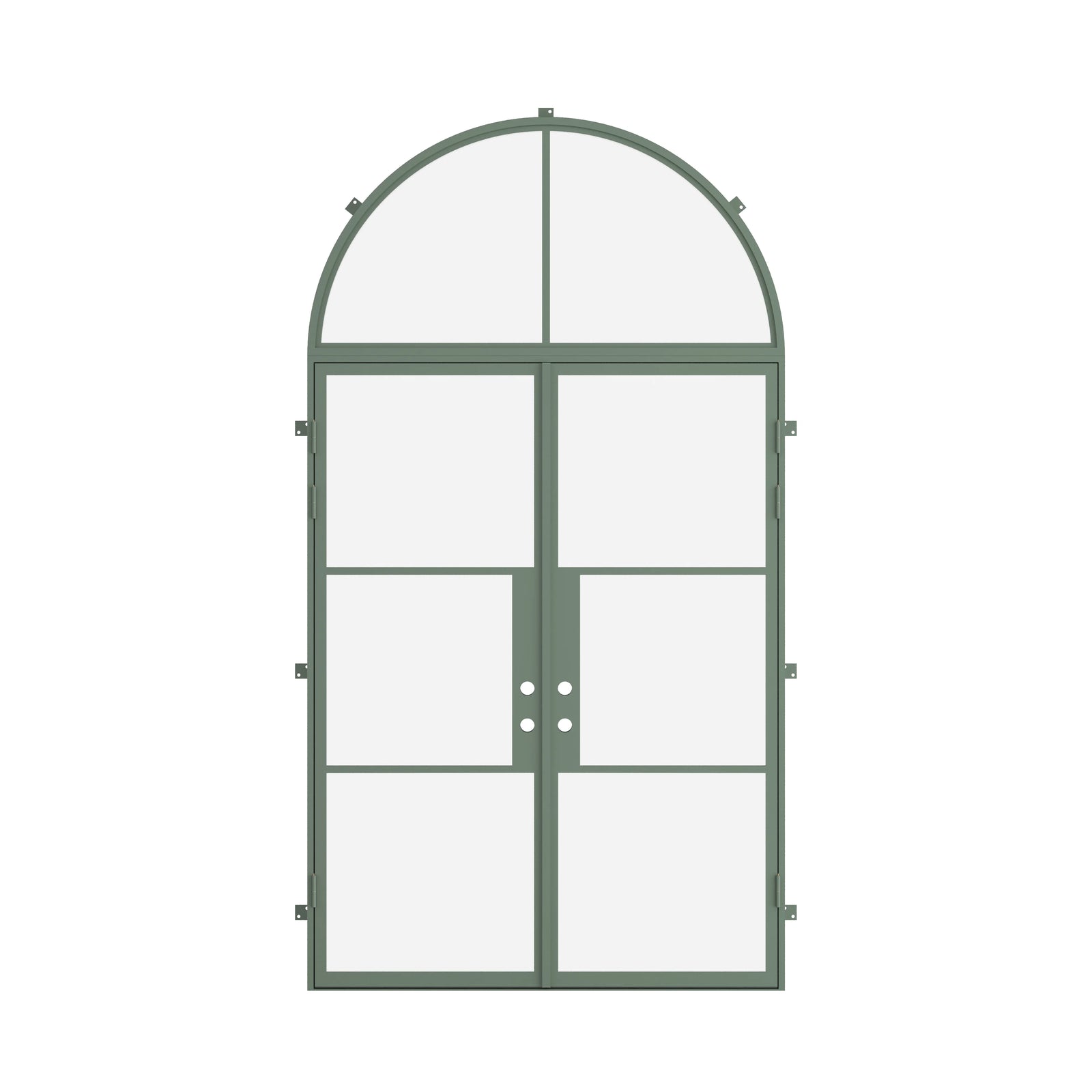 Pinkys Air 4 steel door, double, flat, with a full-arch top window, closed