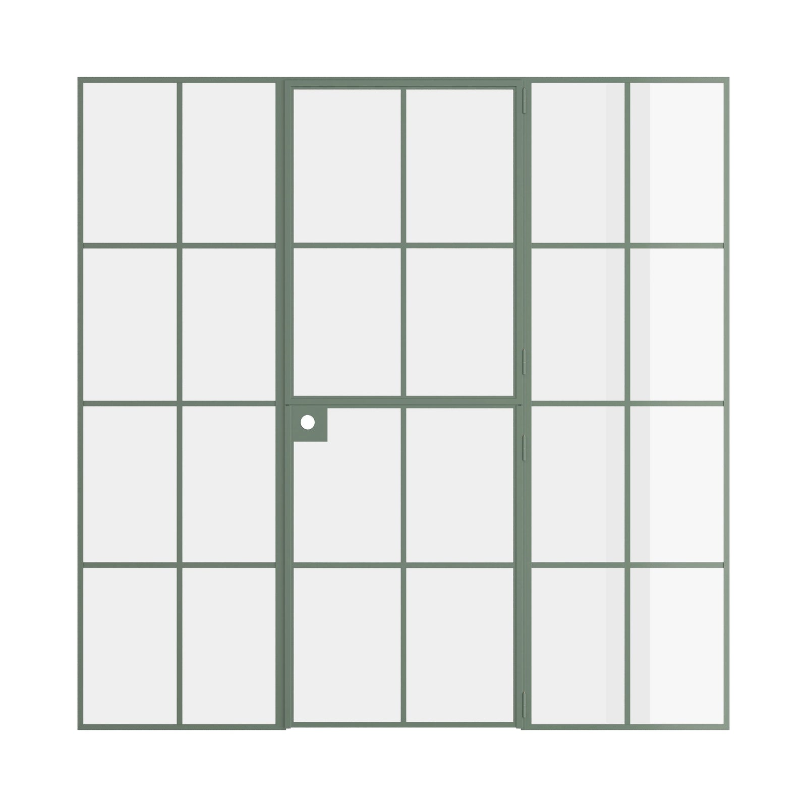 Pinkys Air 5 interior steel door, single, flat, Dutch, with side windows, closed