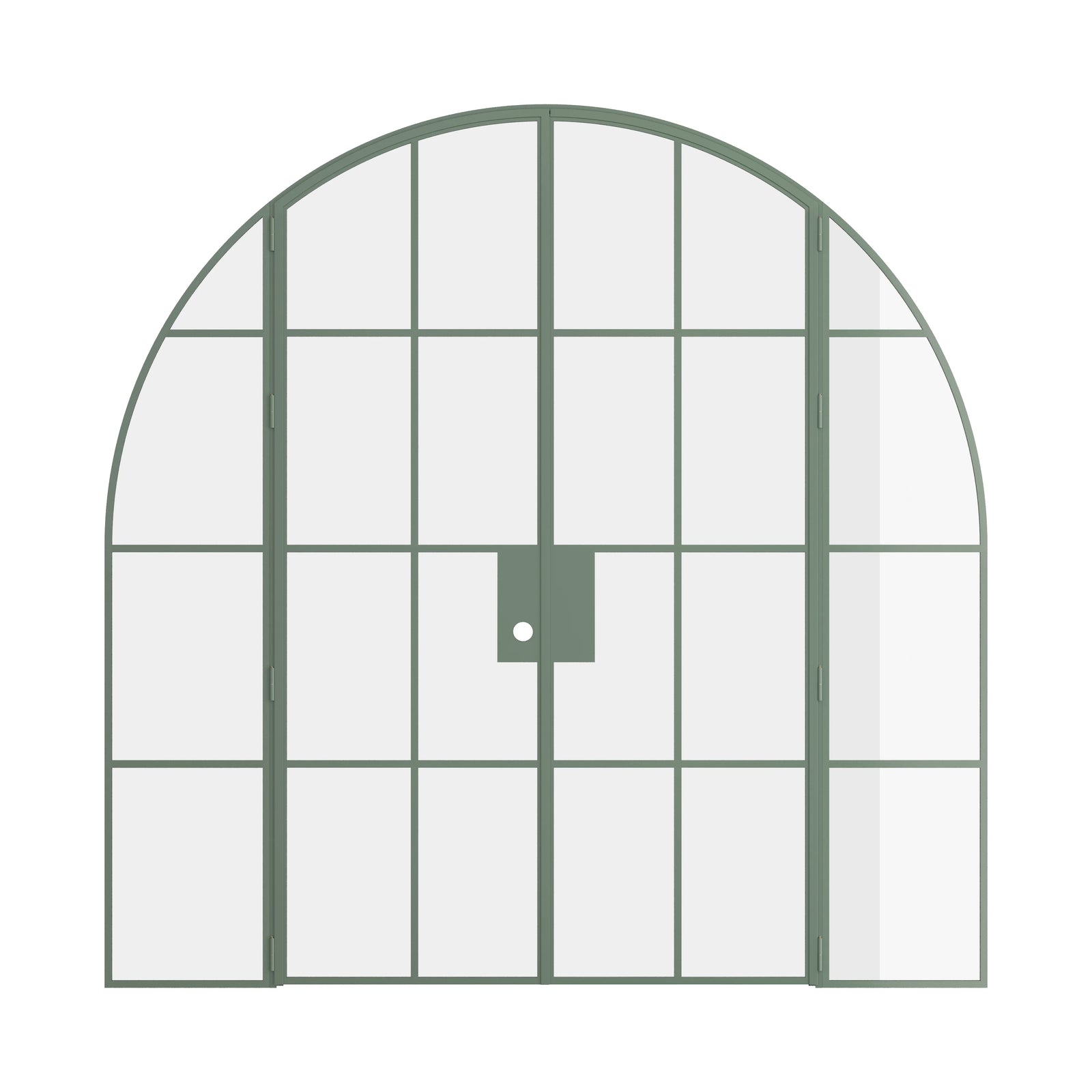 Pinkys Air 5 interior steel door, double, full arch, with side windows, closed