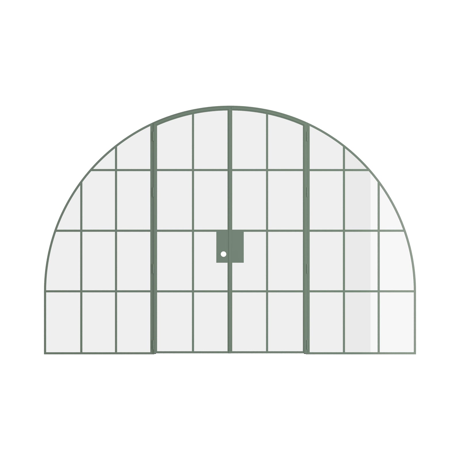 Pinkys Air 5 interior steel door, double, full arch, with side windows, closed
