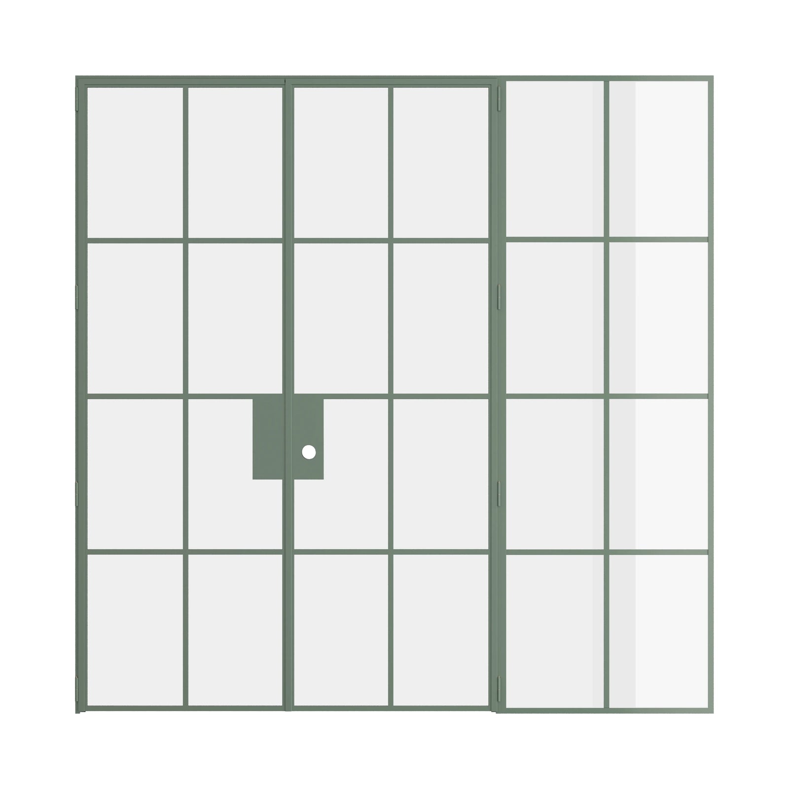 Pinkys Air 5 interior steel door, double, flat, with a right side window, closed