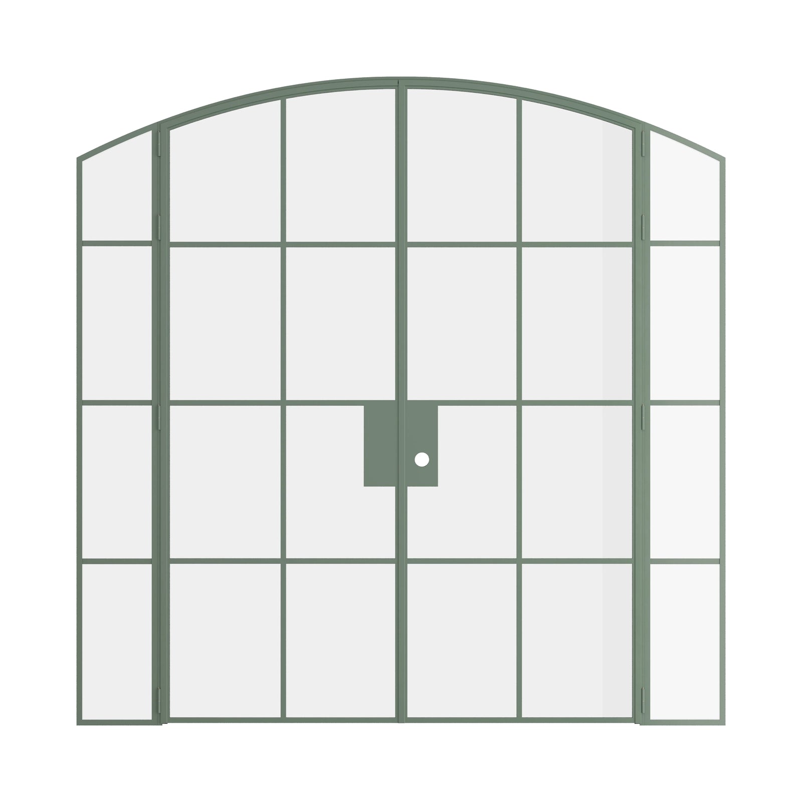 Pinkys Air 5 interior steel door, double, arch, with side windows, closed