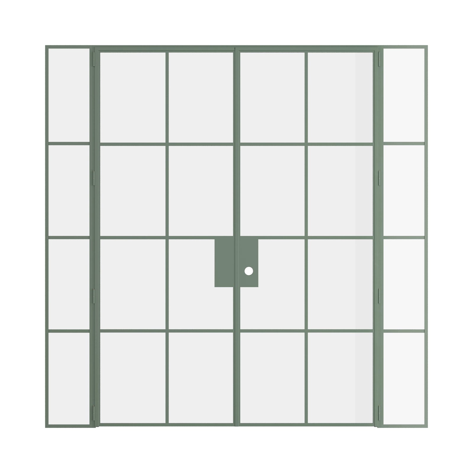 Pinkys Air 5 interior steel door, double, flat, with side windows, closed