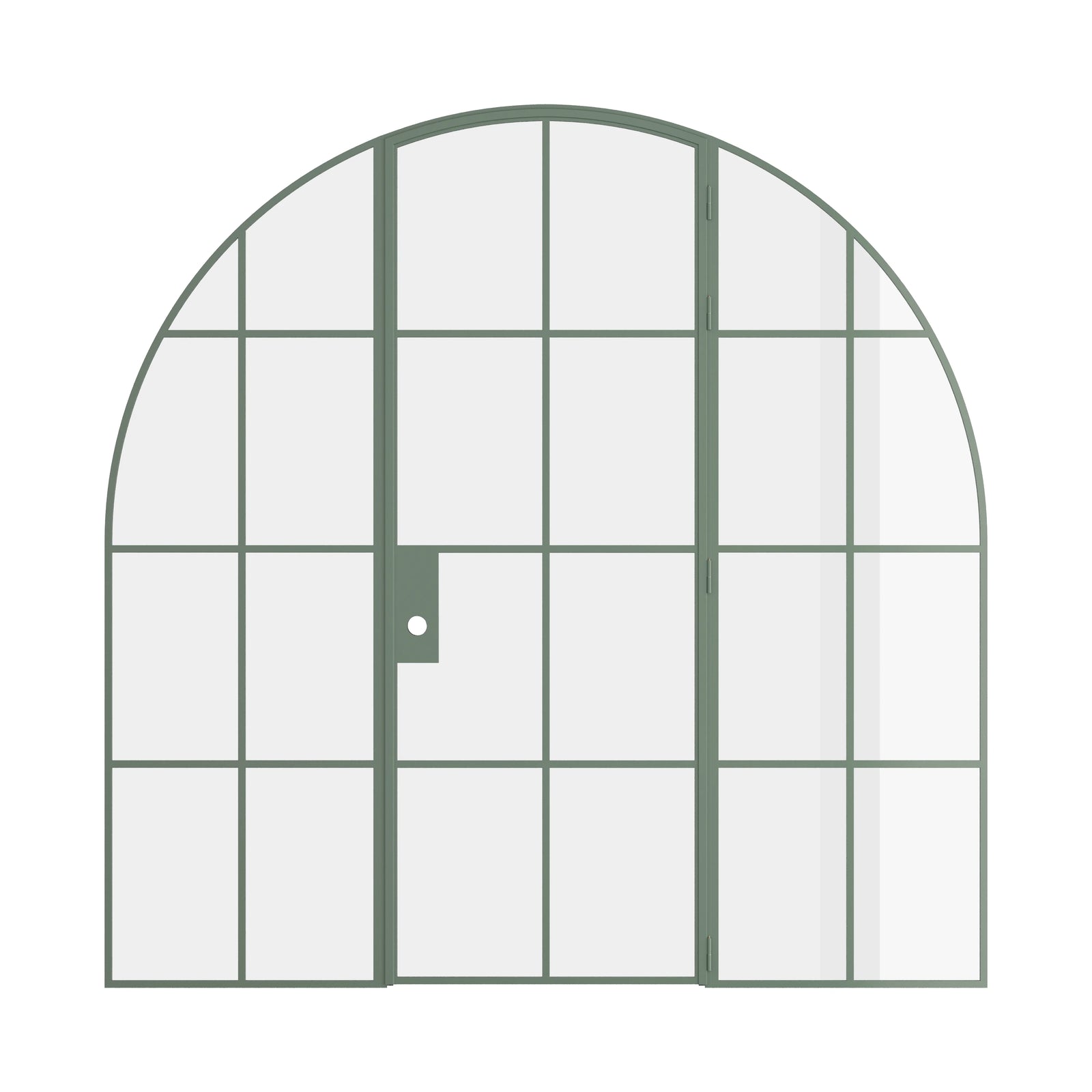 Pinkys Air 5 interior steel door, single, full arch, with side windows, closed