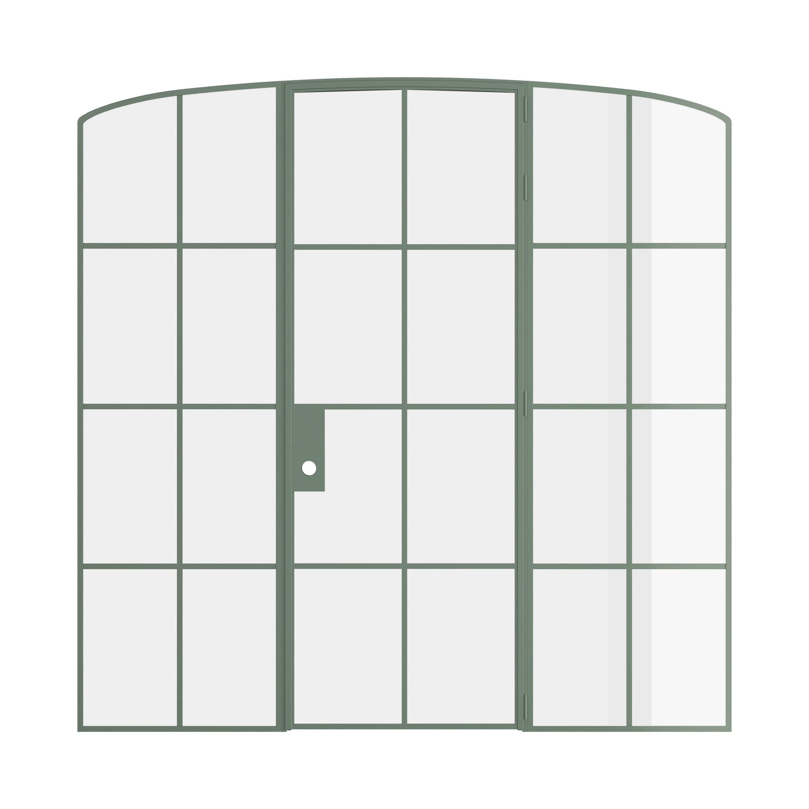 Pinkys Air 5 interior steel door, single, mini arch, with side windows, closed