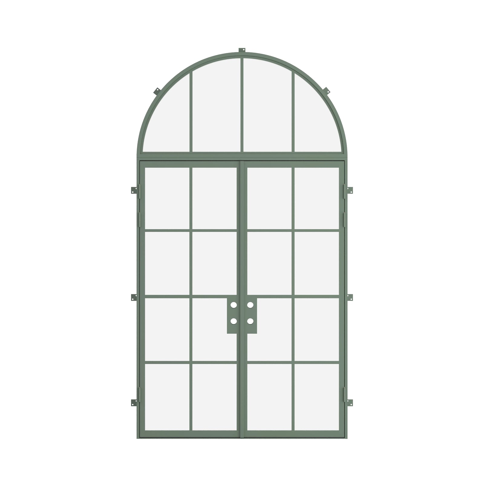 Pinkys Air 5 steel door, double, flat, with a full-arch top window, closed