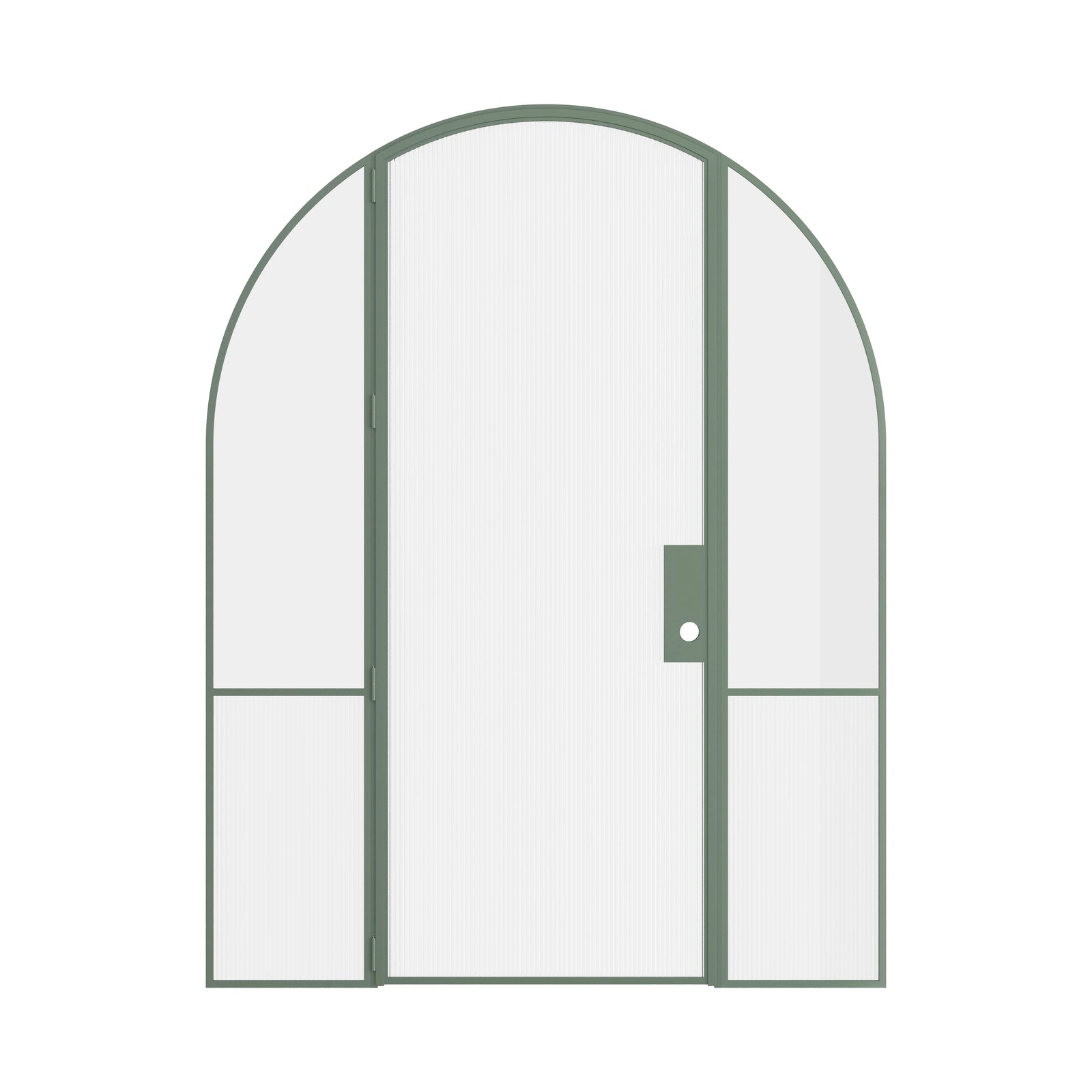 Pinkys Air Grand interior steel door, single, full arch, with side windows, closed