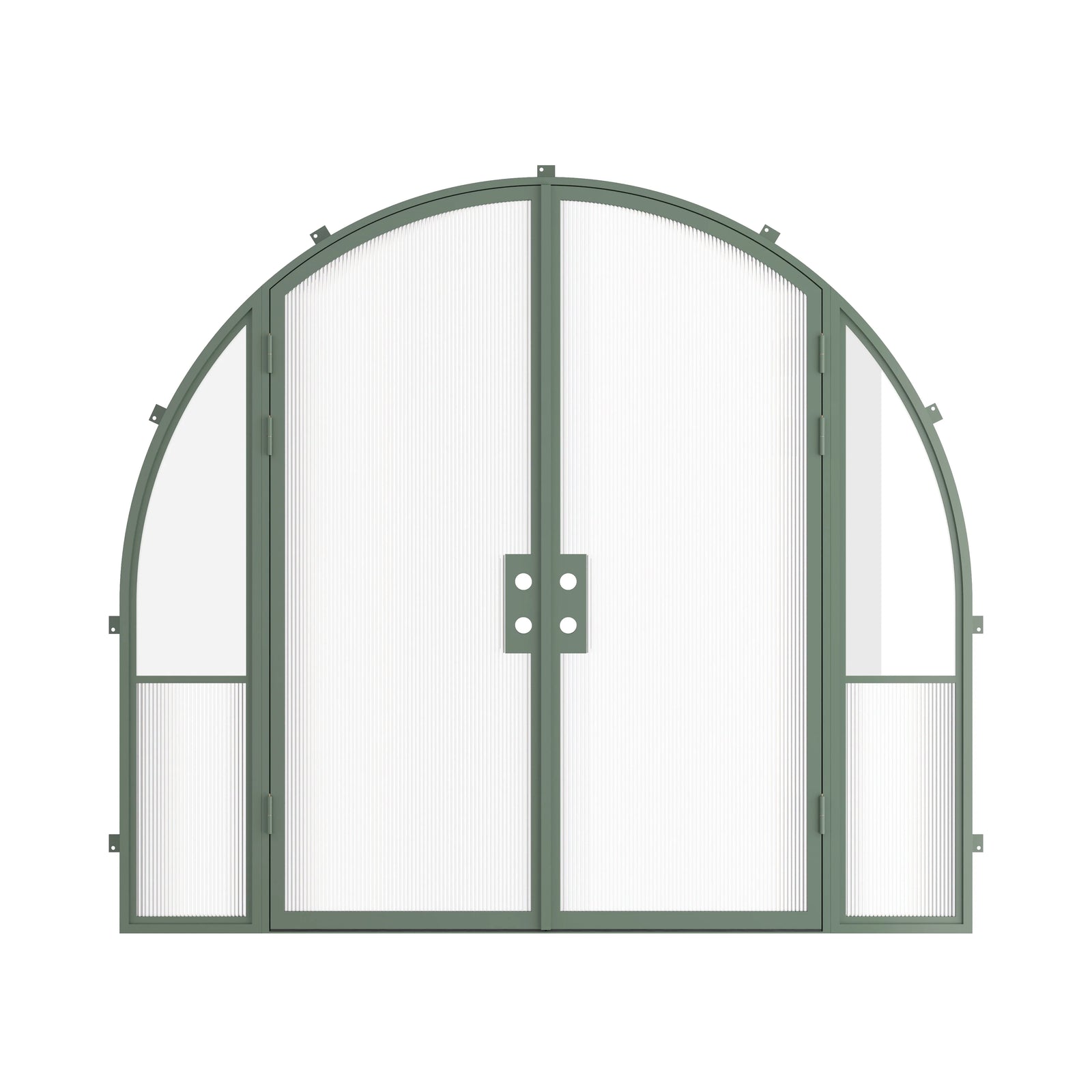 Pinkys Air Grand steel door, double, arch, with side windows, closed