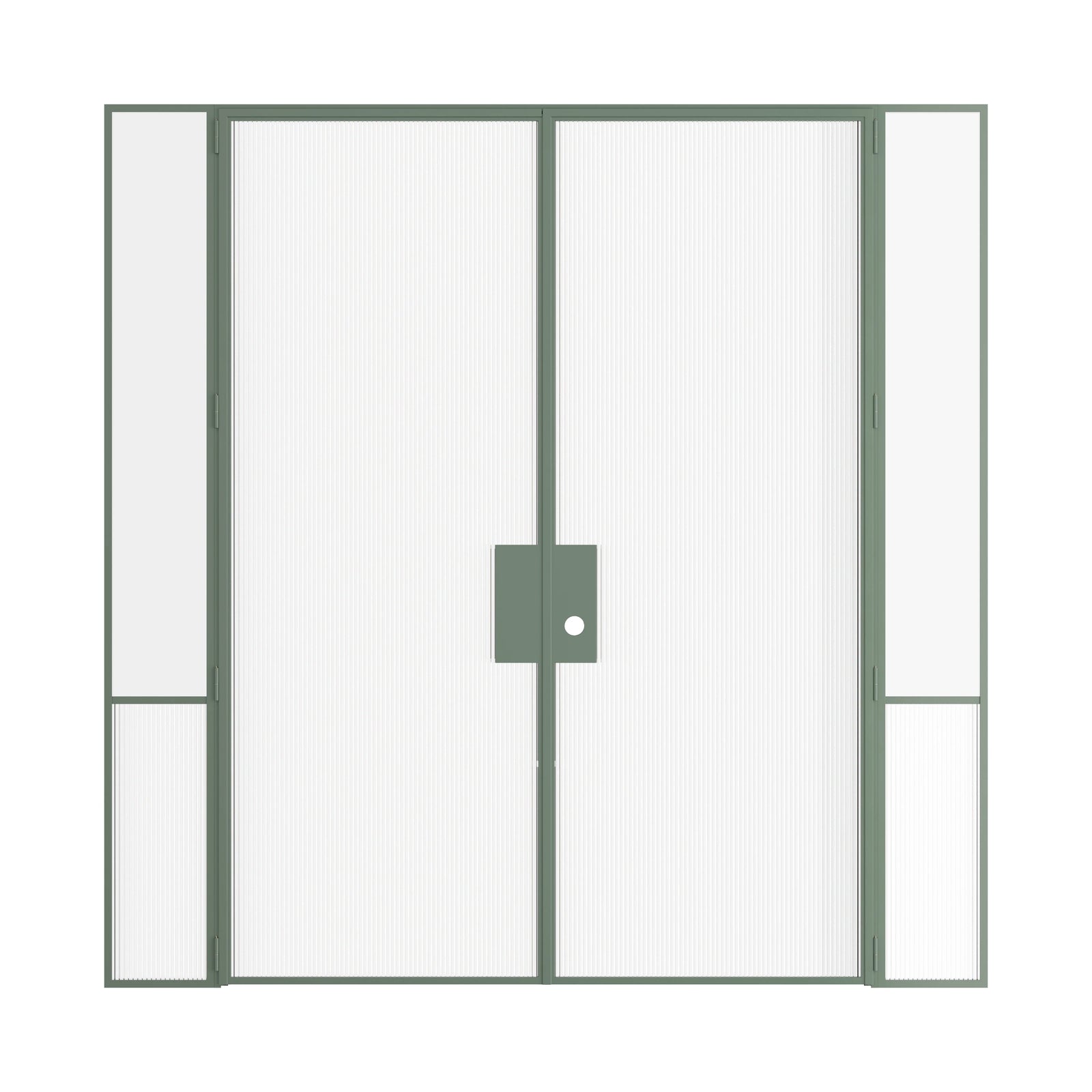 Pinkys Air Grand interior steel door, double, flat, with side windows, closed