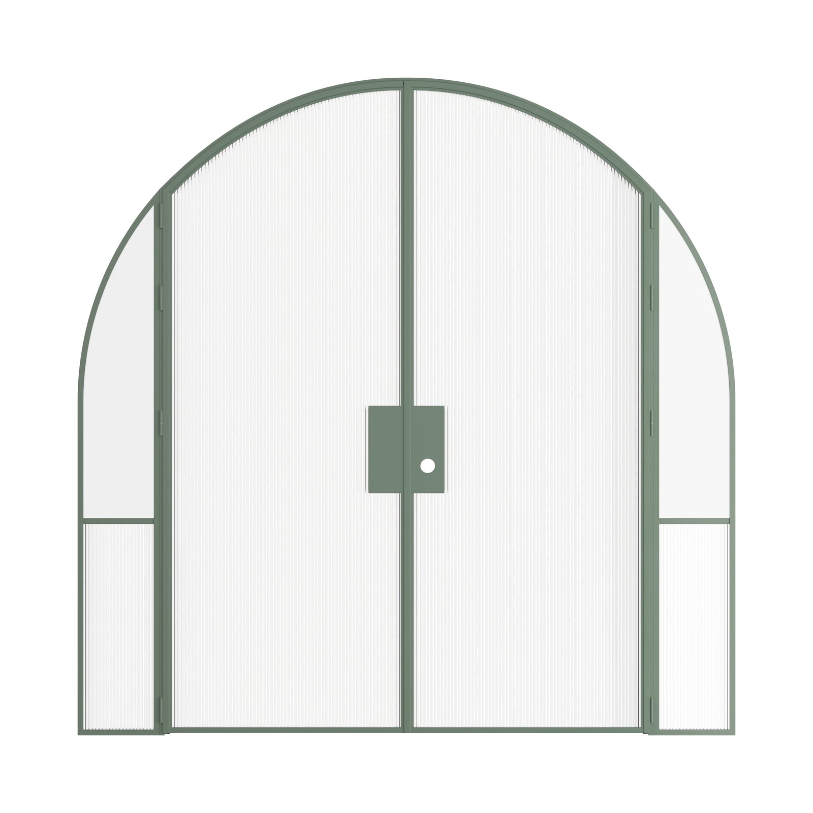Pinkys Air Grand interior steel door, double, arch, with side windows, closed