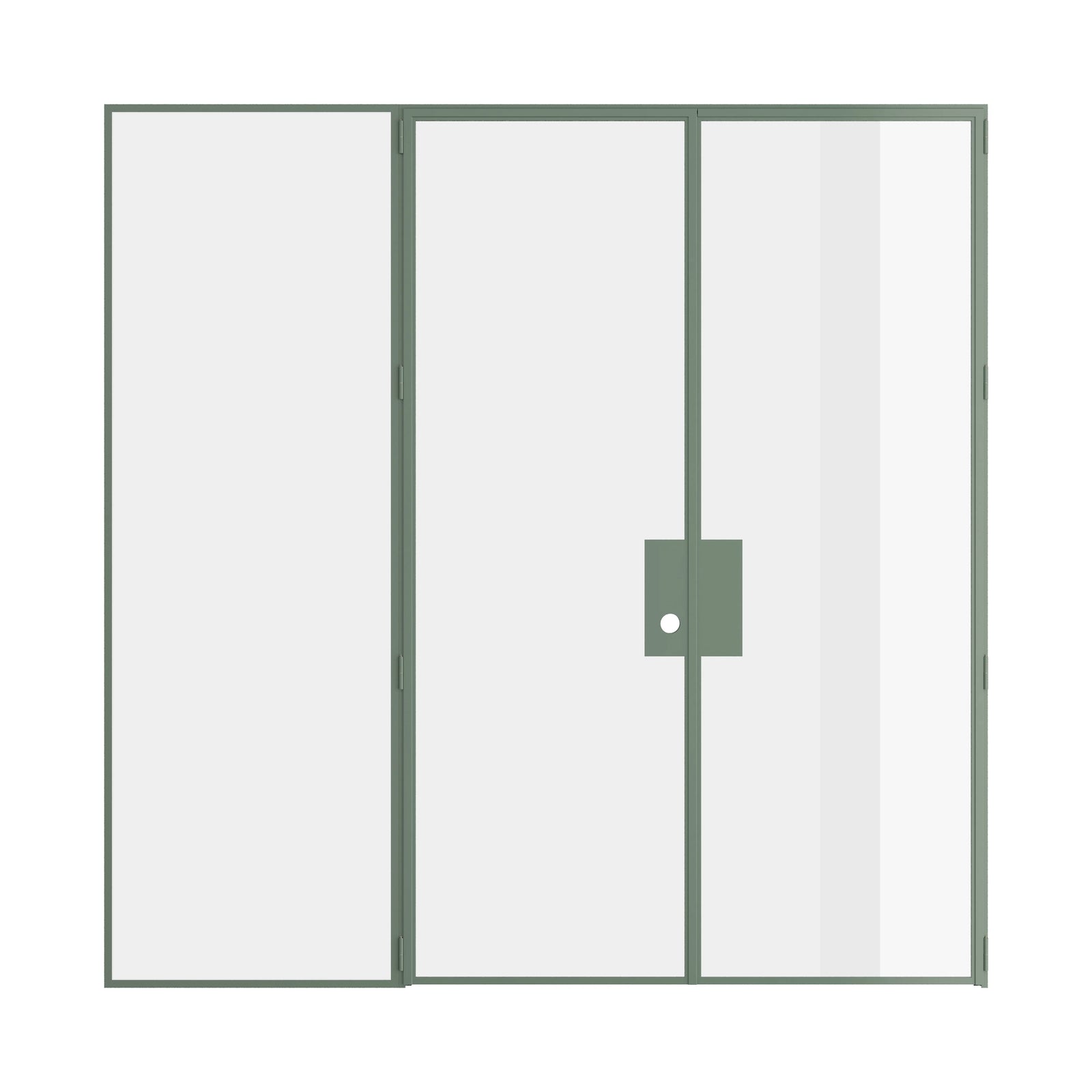 Pinkys Air Lite steel door, double, flat, closed