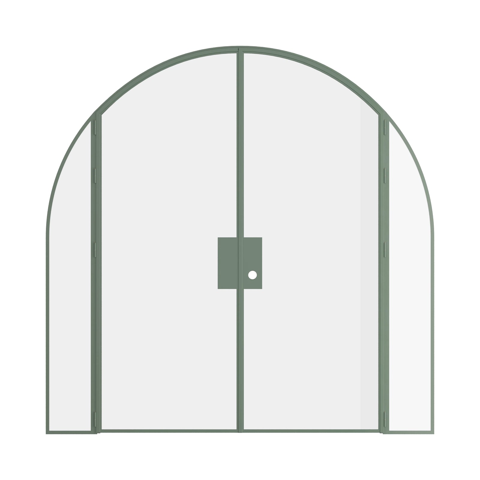 Pinkys Air Lite steel door, double, full arch, closed