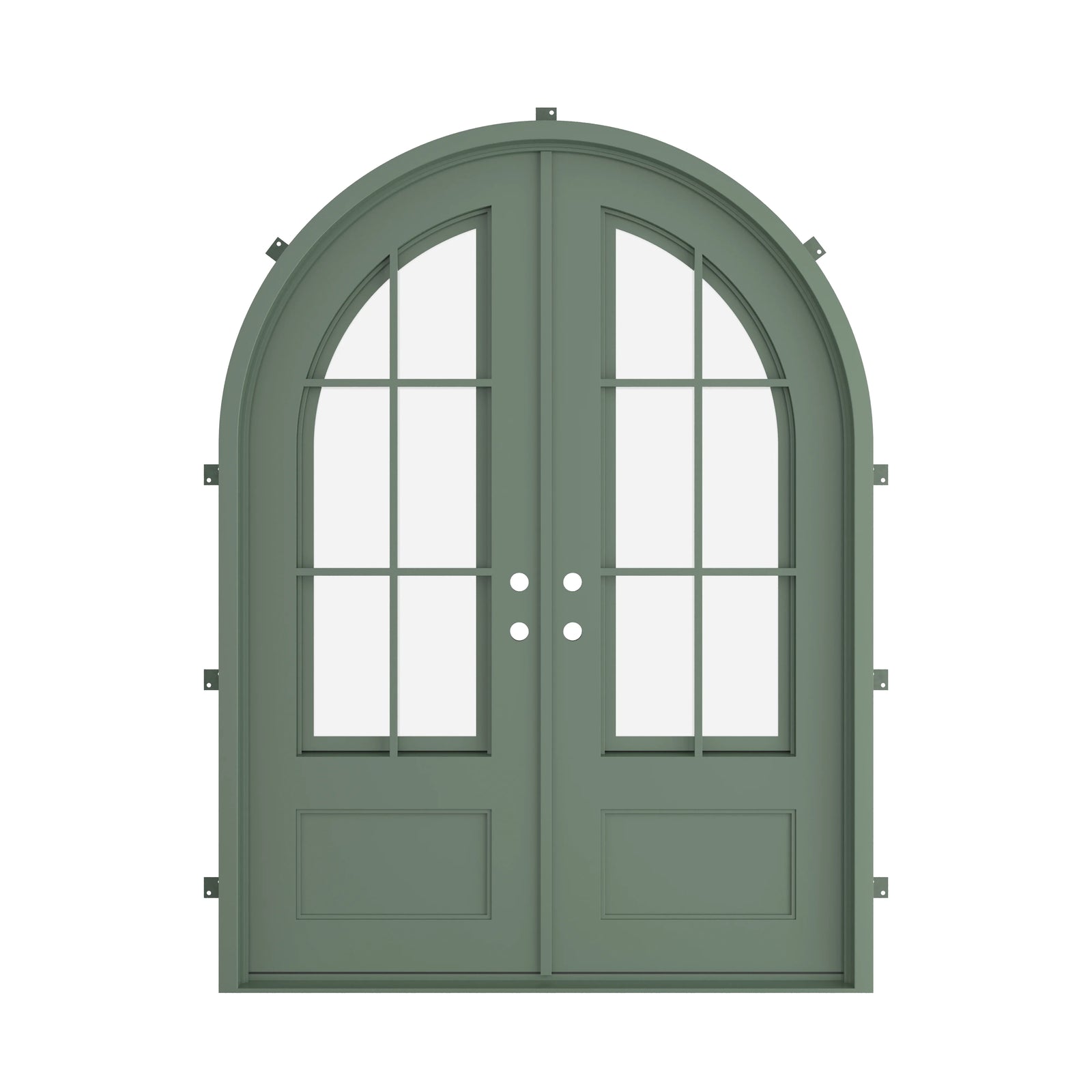 Pinkys Bristol steel door, double, full arch, closed