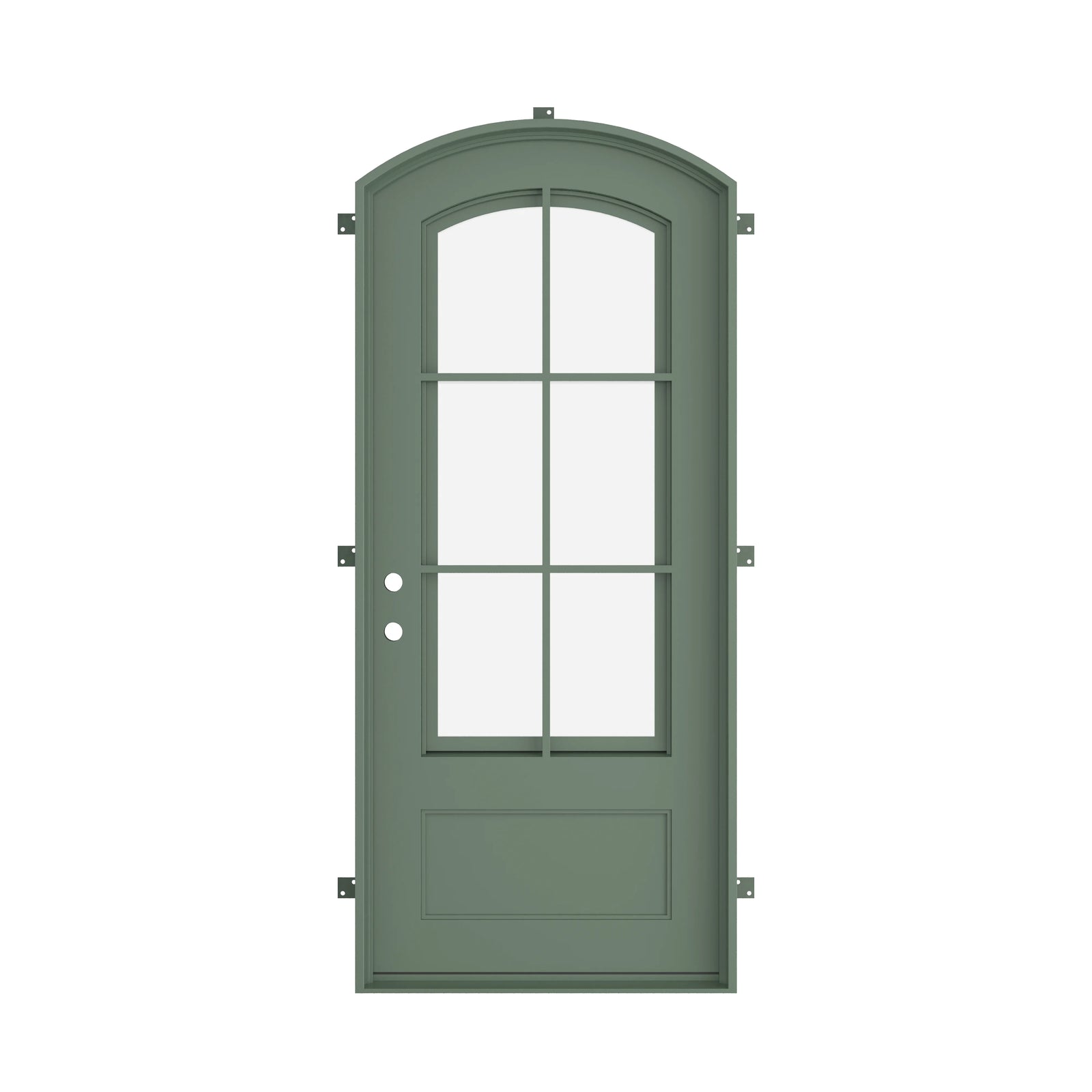 Pinkys Bristol steel door, single, arch, closed