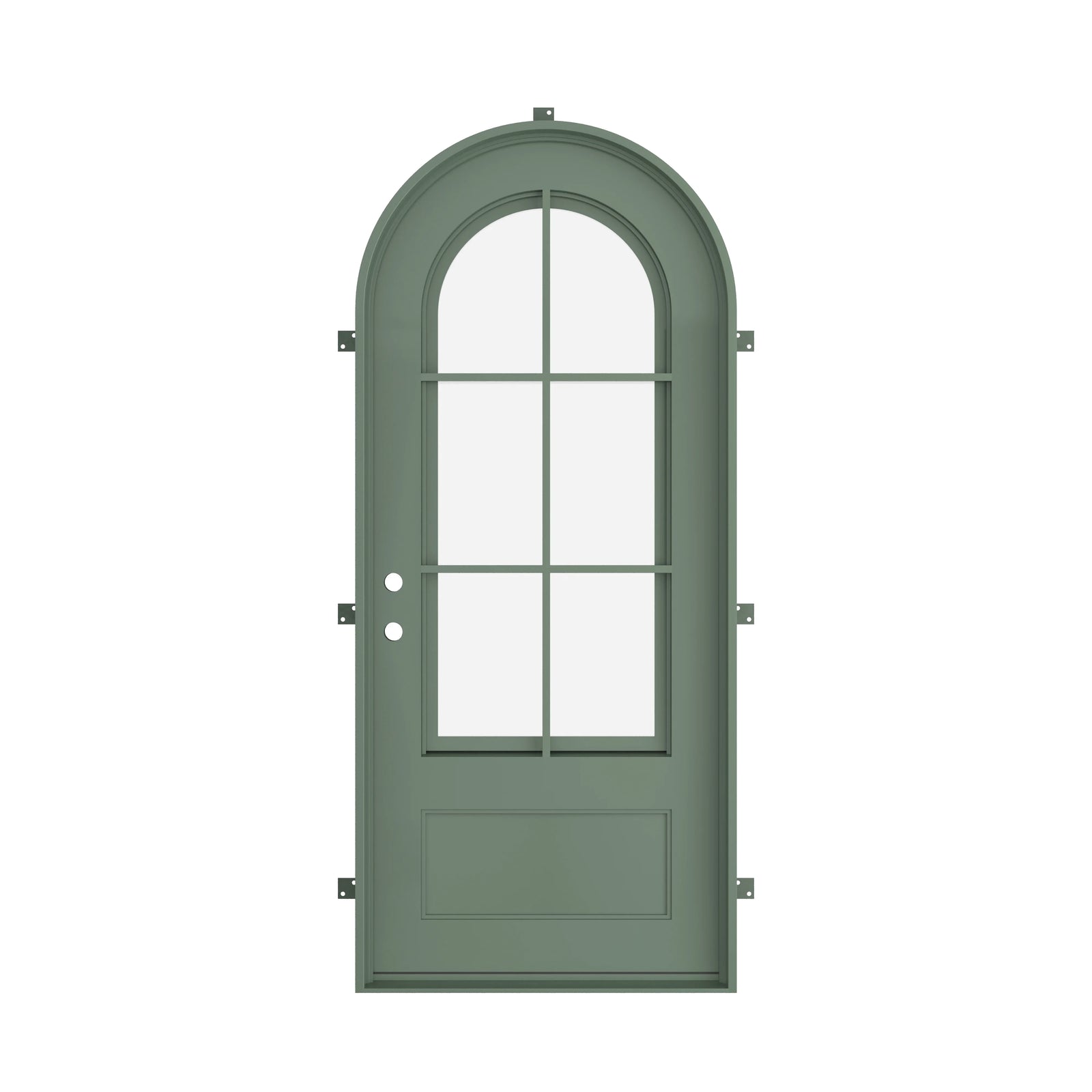 Pinkys Bristol steel door, single, full arch, closed