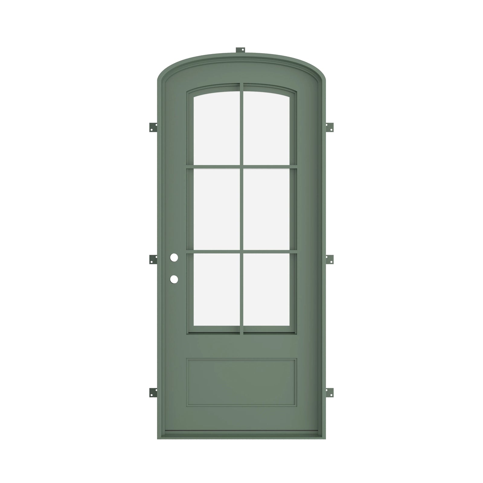 Pinkys Bristol steel door, single, mini arch, closed