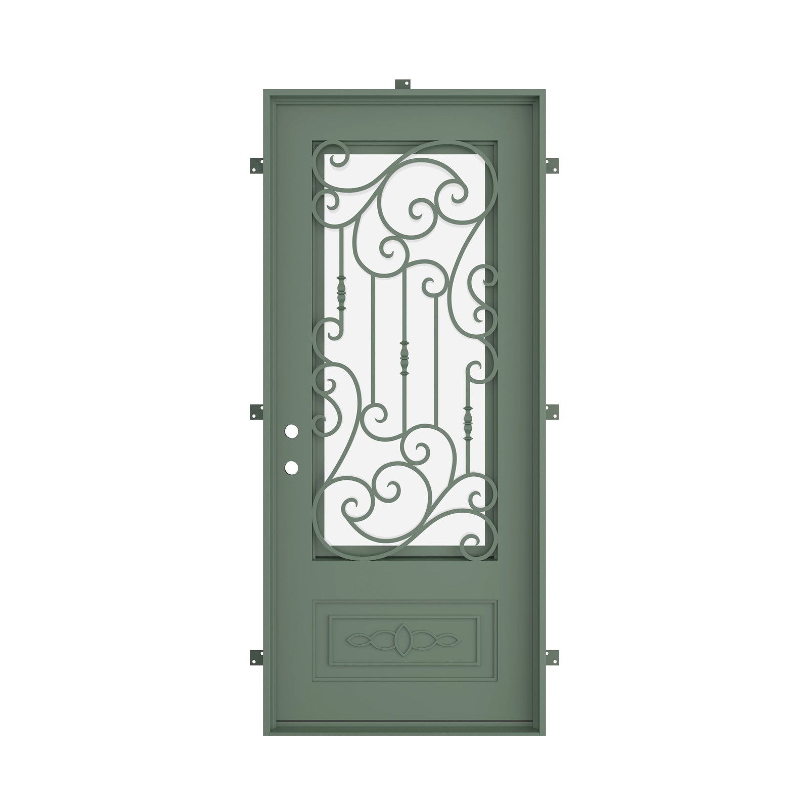 Pinkys Golden Gate steel door, single, flat, closed